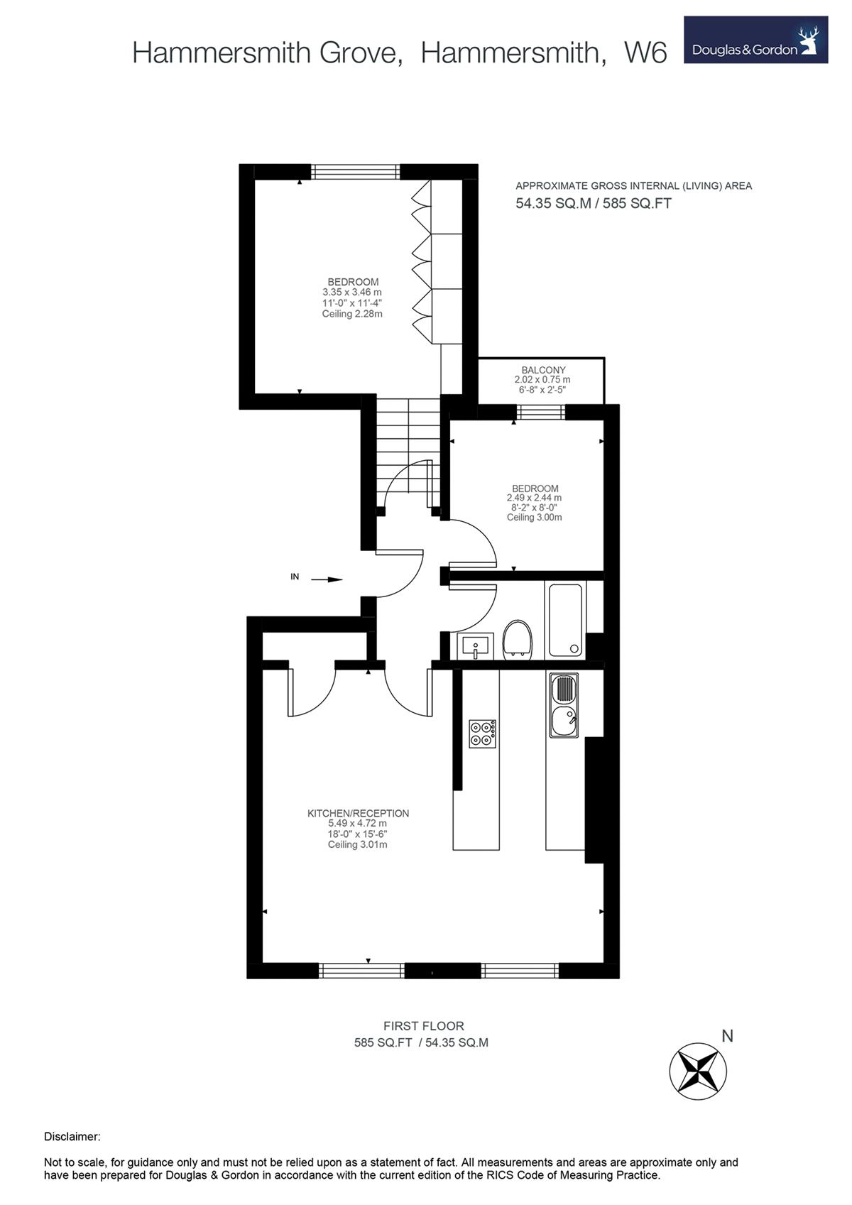 2 Bedrooms Flat to rent in Hammersmith Grove, London W6