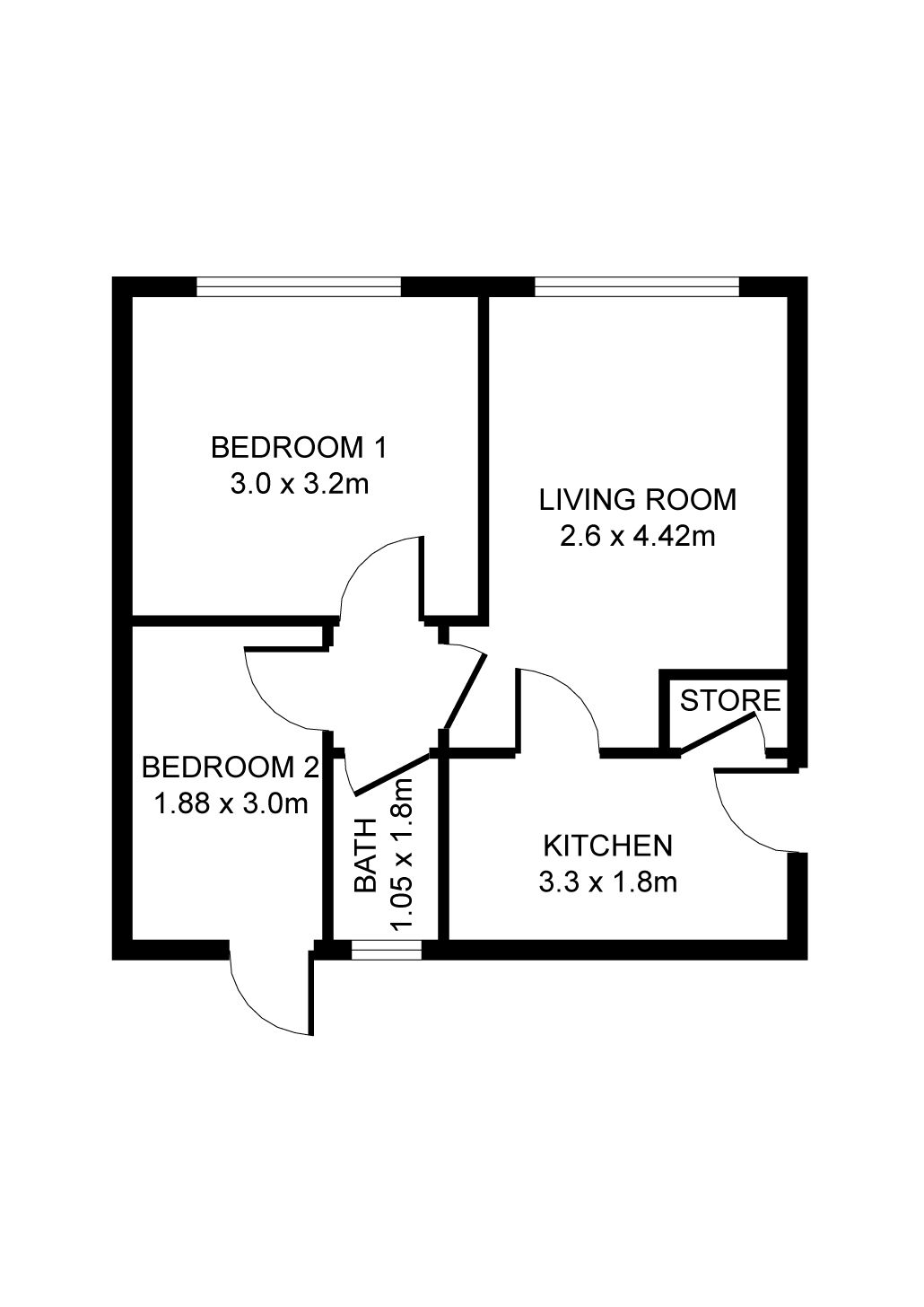 1, Greengate Court, Sheffield floorplan