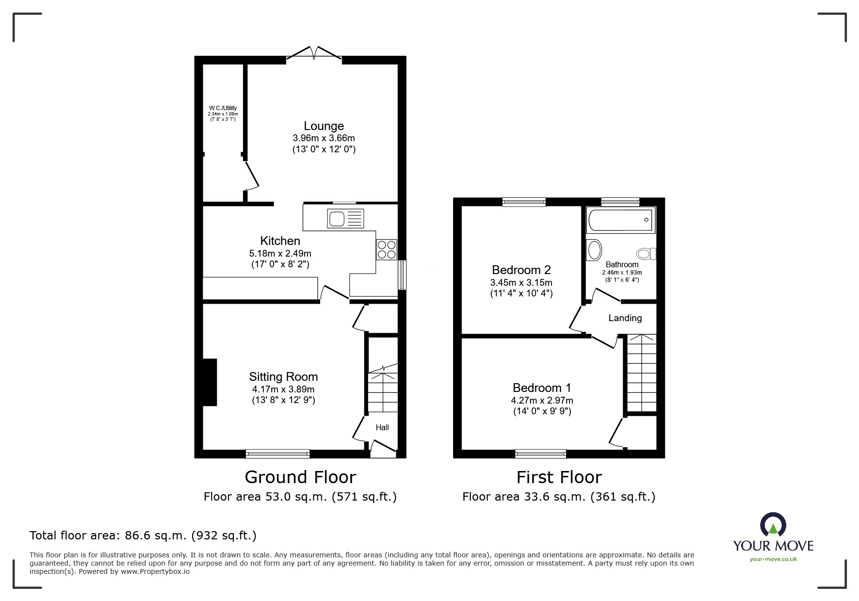 101, Lullington Road, Swadlincote floorplan