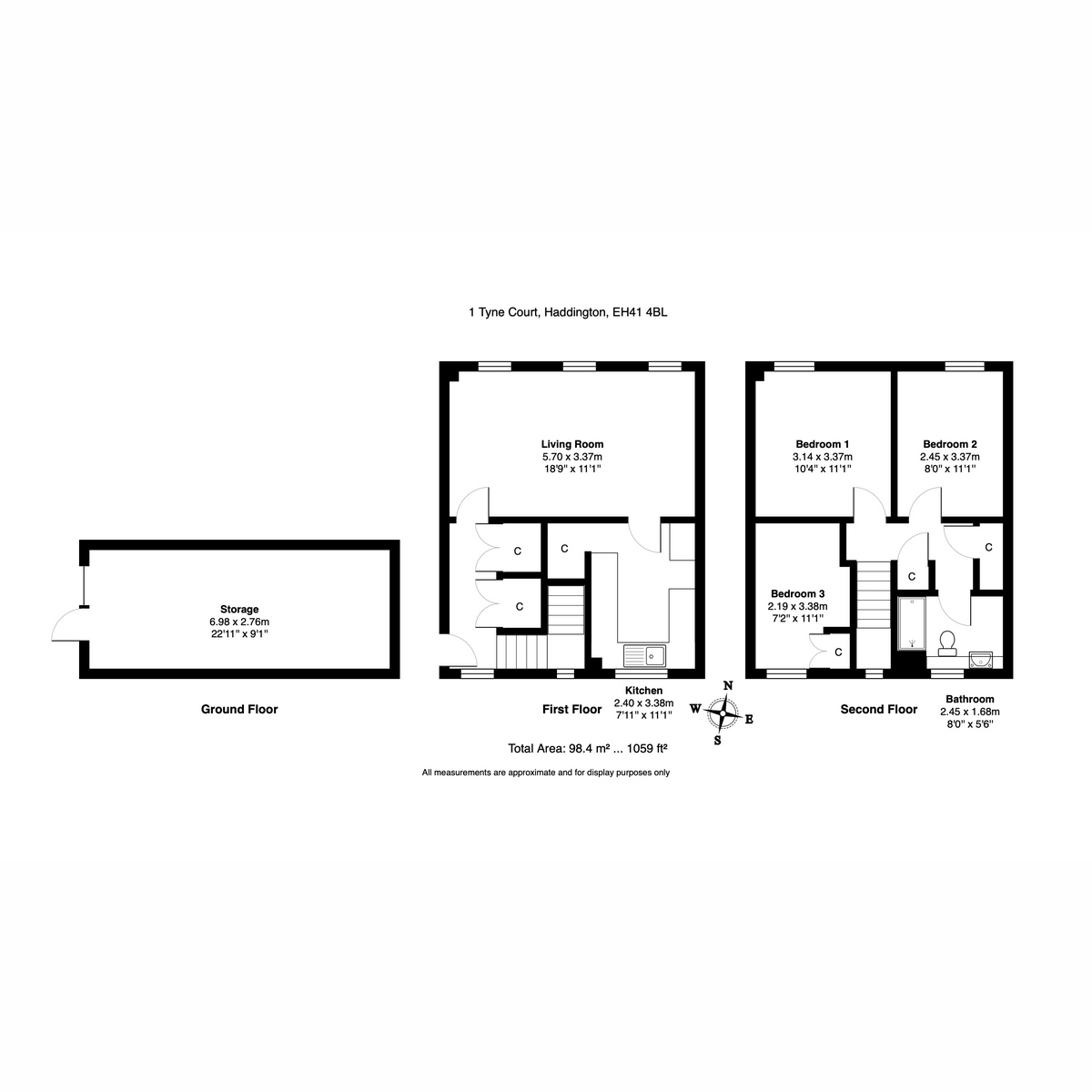1, Tyne Court, Haddington floorplan