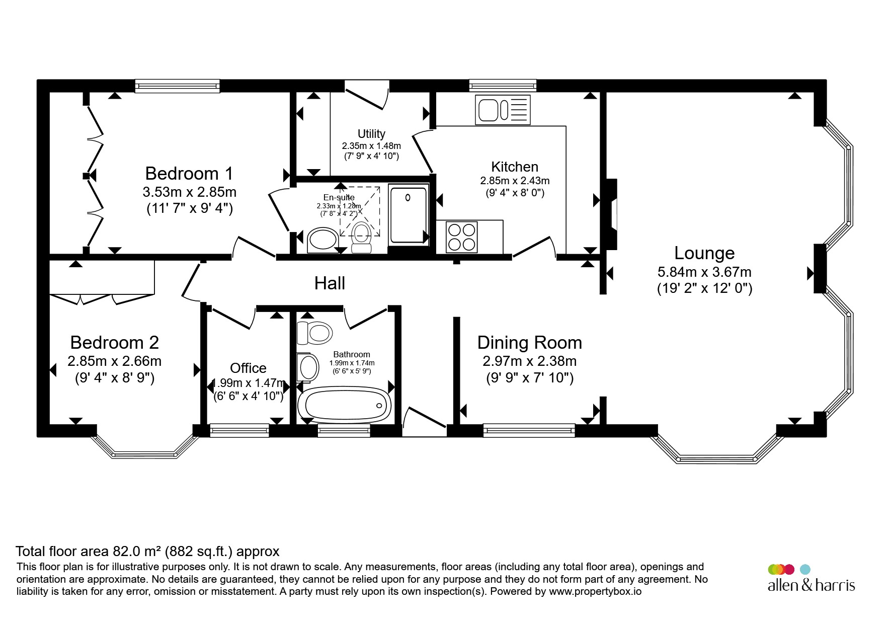 22, Cedar Crescent, Glasgow floorplan