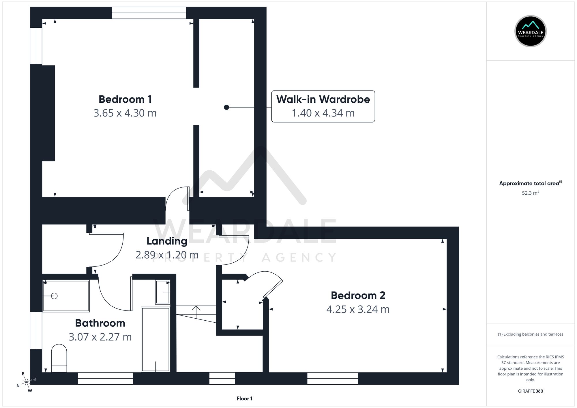 1 Britton Hall, Bishop Auckland floorplan