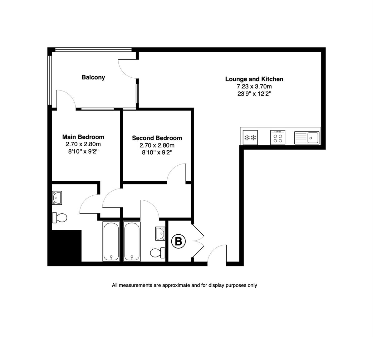408 Apex Lofts, 50 Warwick Street, Birmingham floorplan