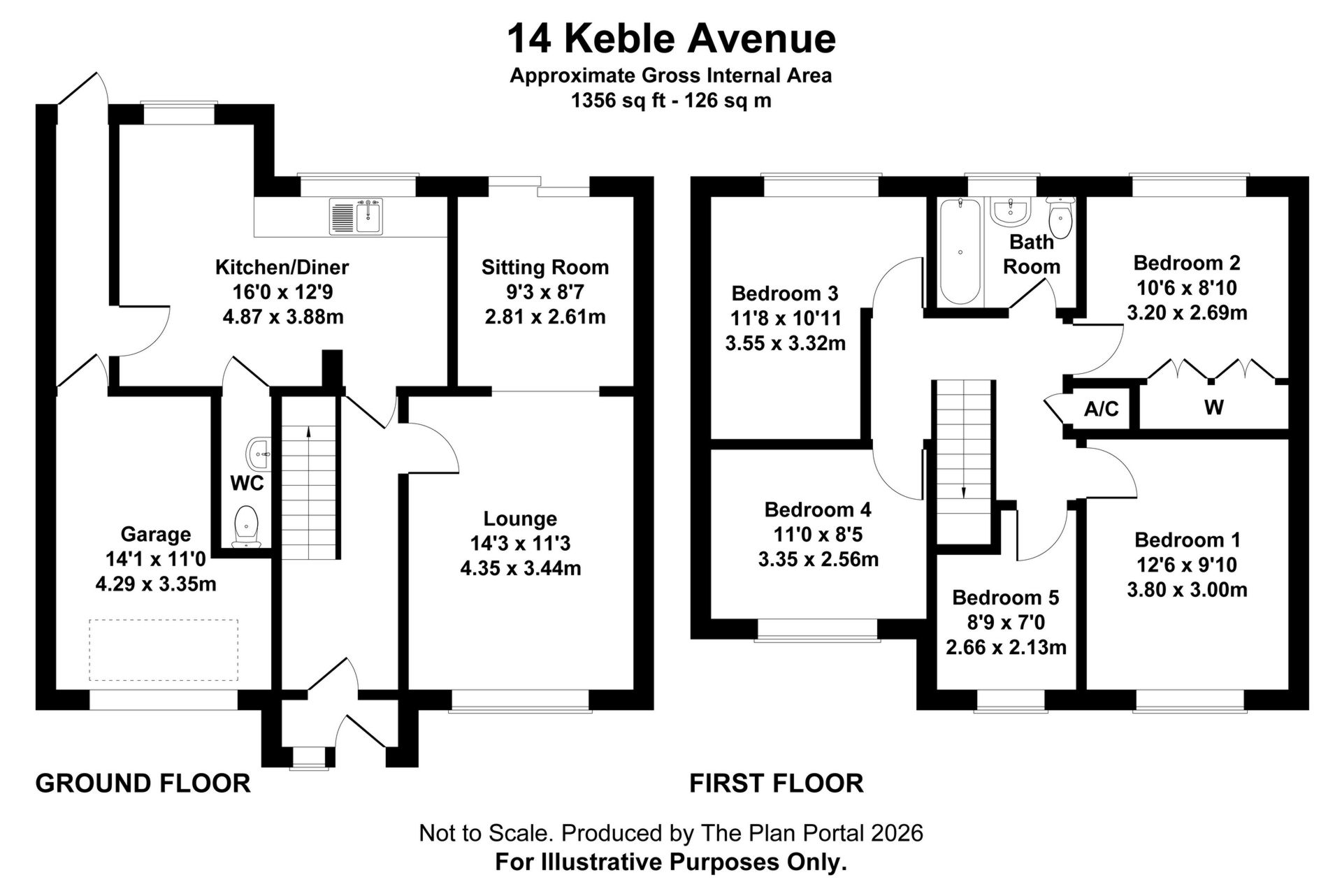 14, Keble Drive, Leicester floorplan