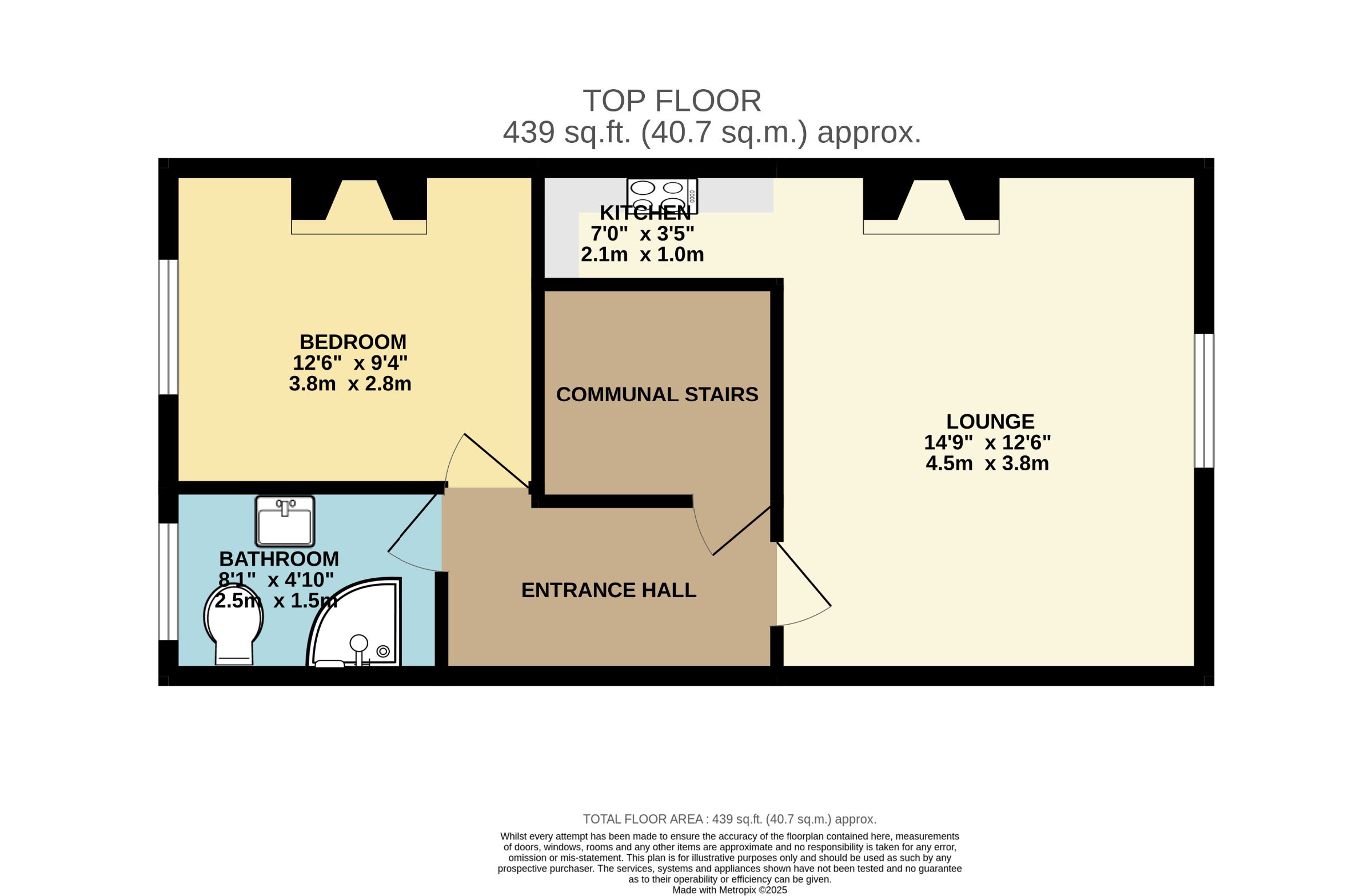 Third Floor Flat, Bristol floorplan