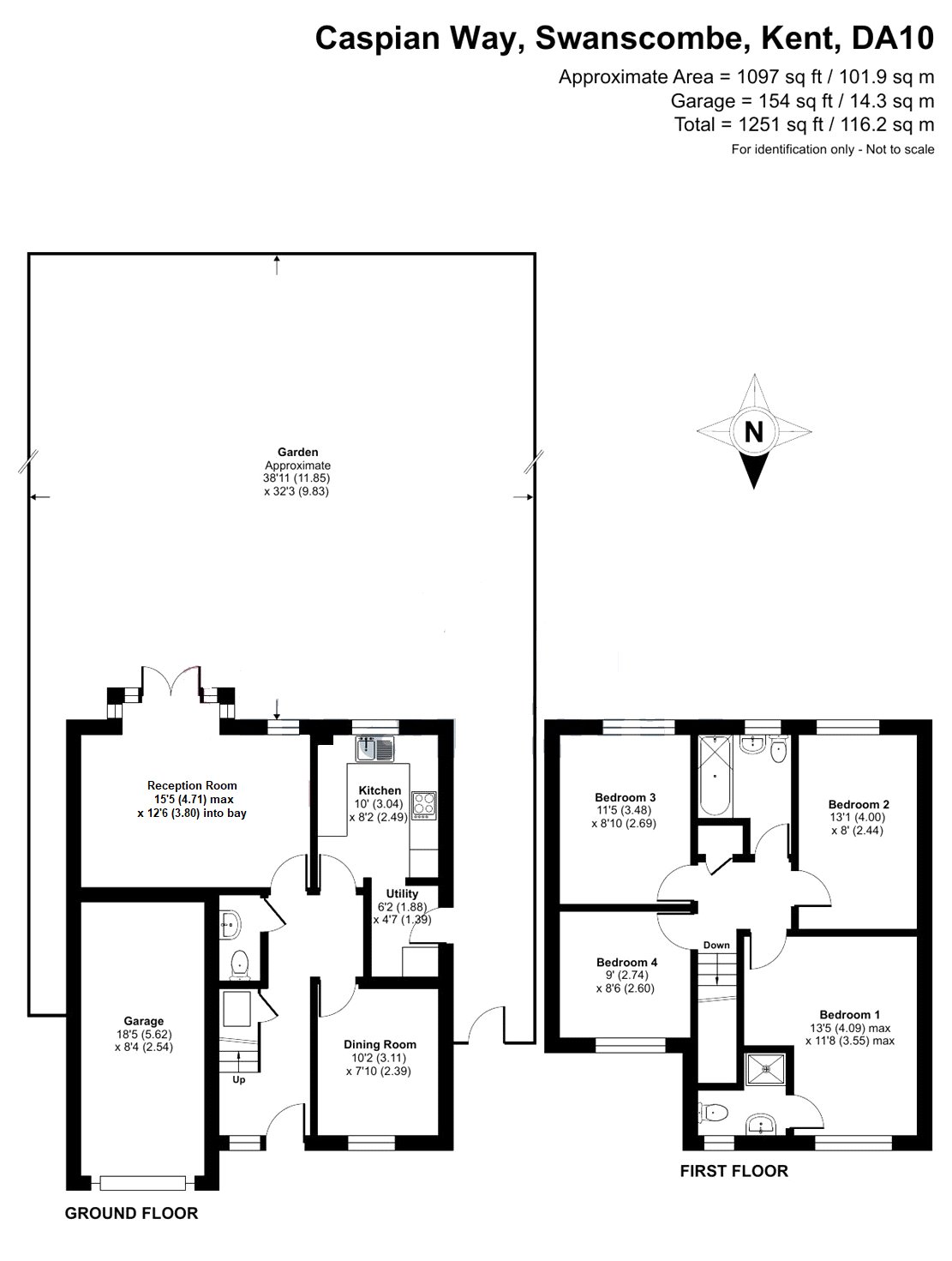 12, Caspian Way, Kent floorplan