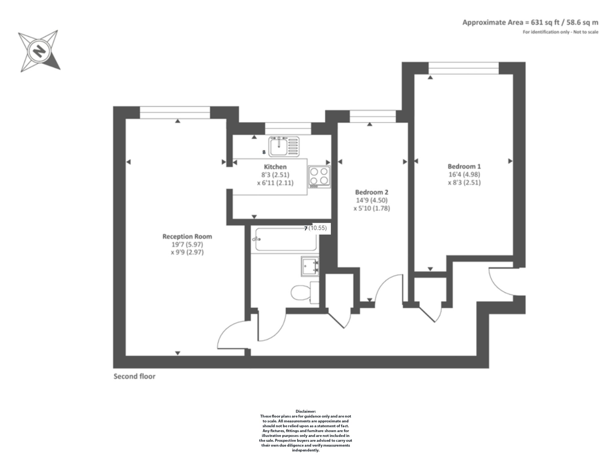 Flat 9, Elizabeth House Honeypot Lane, Stanmore floorplan