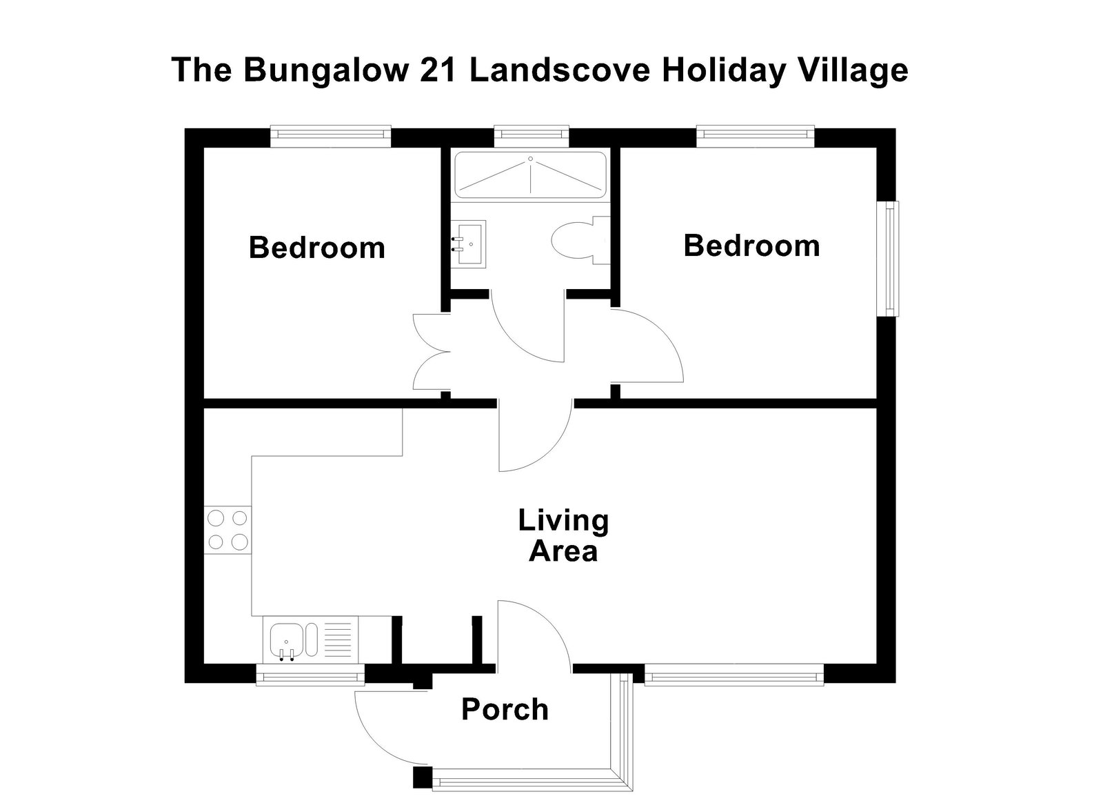 The Bungalow ,21 Landscove Holiday Village, Brixham floorplan
