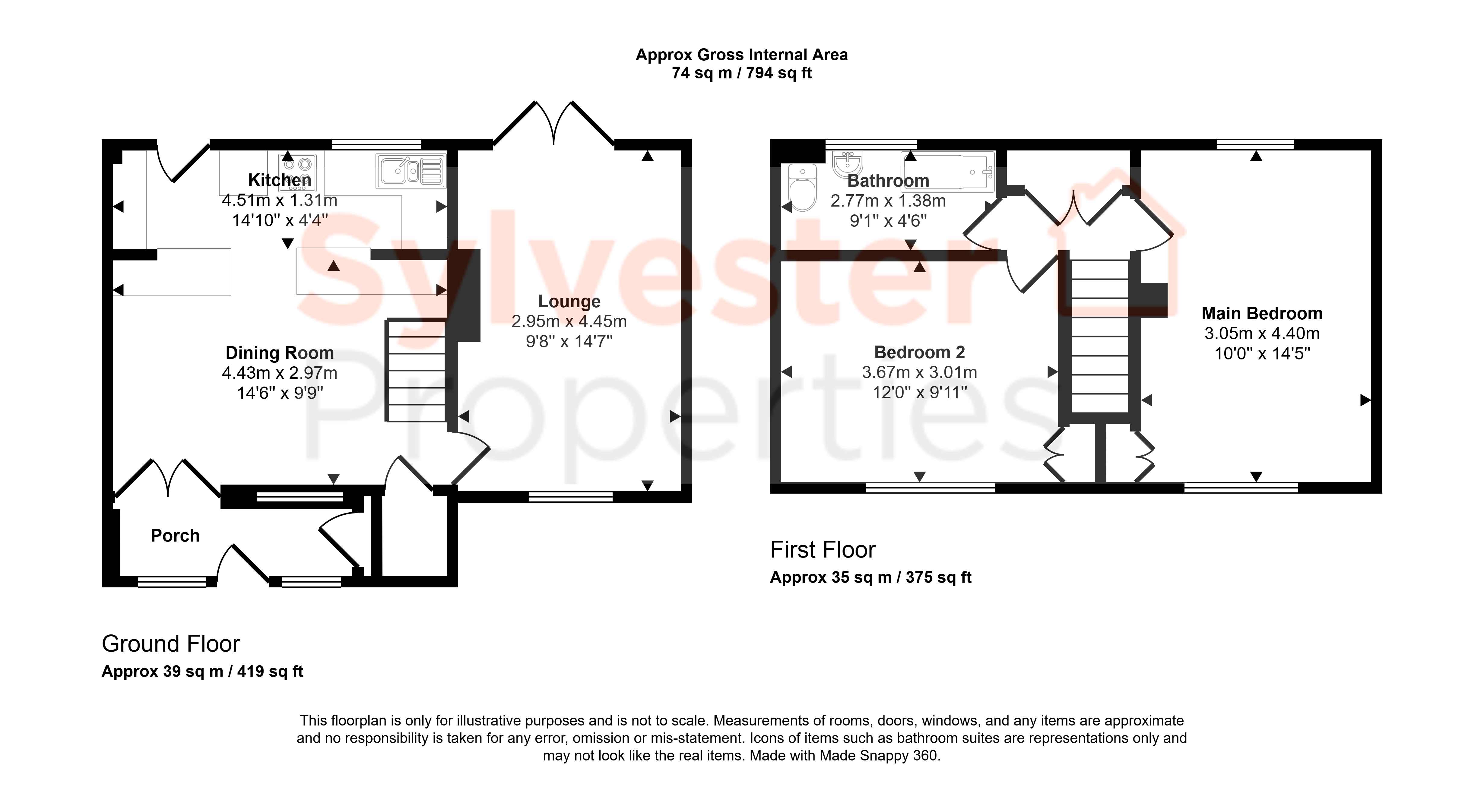Lilburne Crescent, Newton Aycliffe floorplan