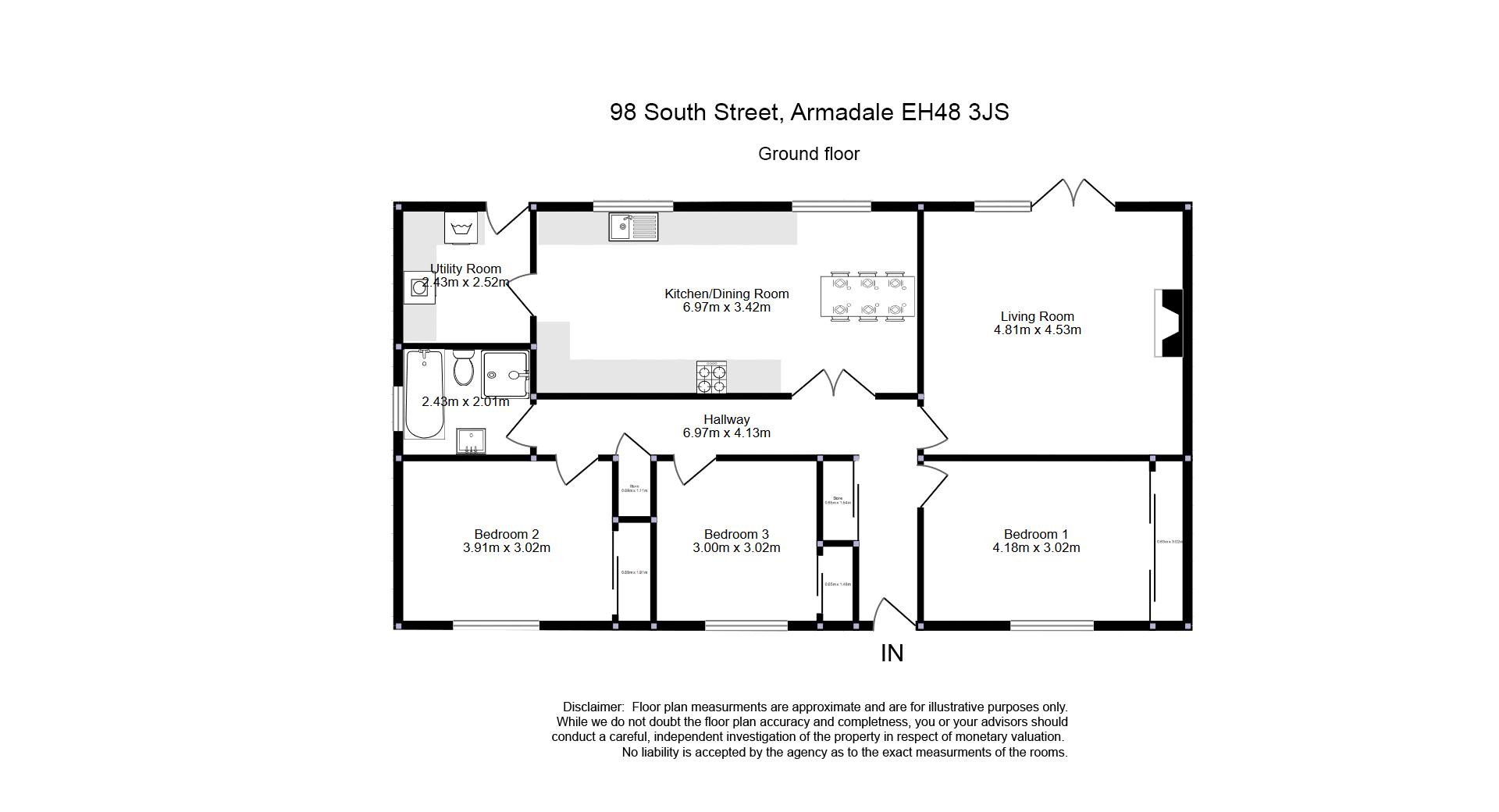 South Street, Armadale, Bathgate EH48, 3 bedroom detached bungalow for