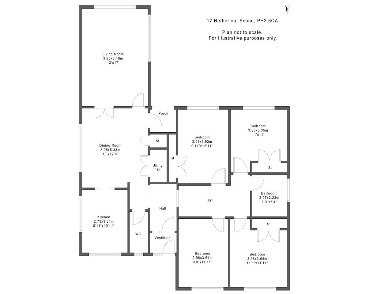 4 Bedrooms Bungalow for sale in Netherlea, Scone, Perth PH2