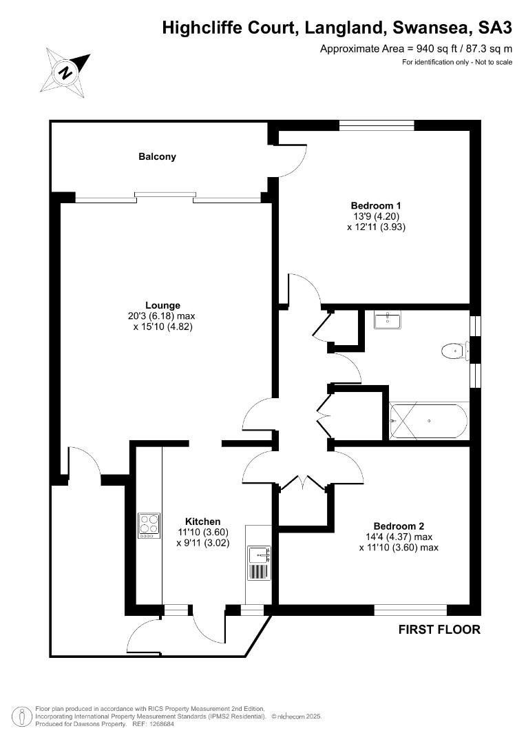 6, Highcliffe Court, Swansea floorplan