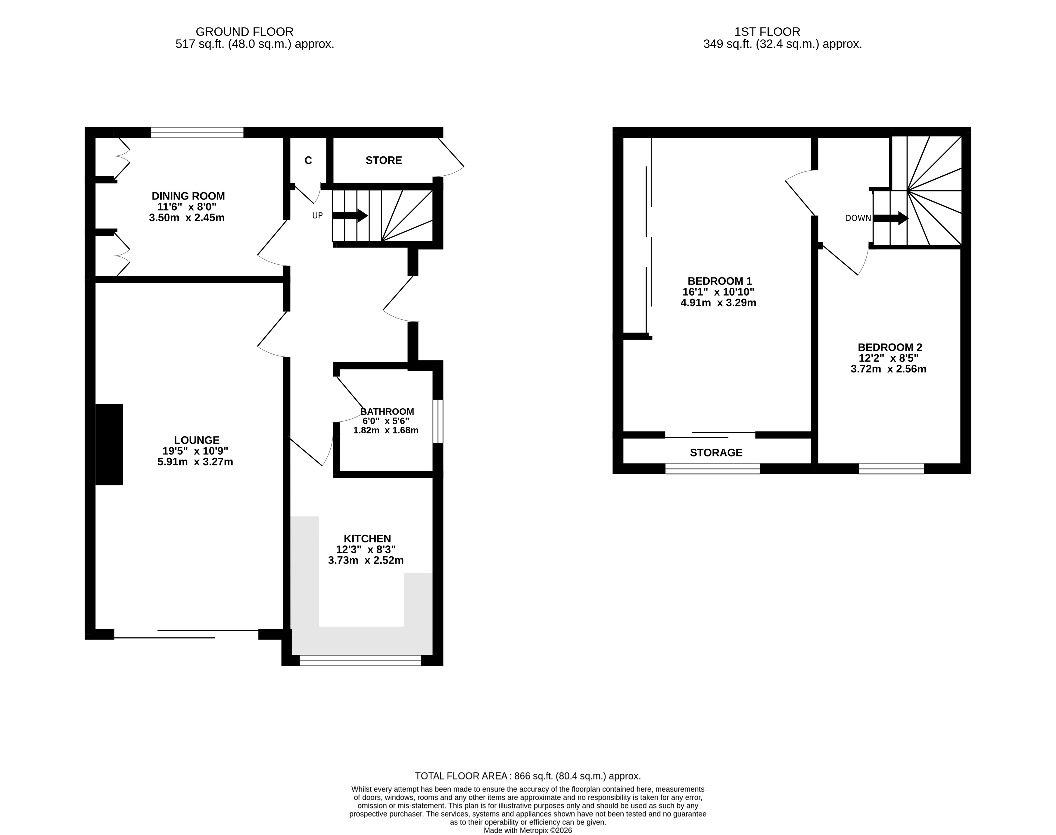 126, Westburn Avenue, West Yorkshire floorplan