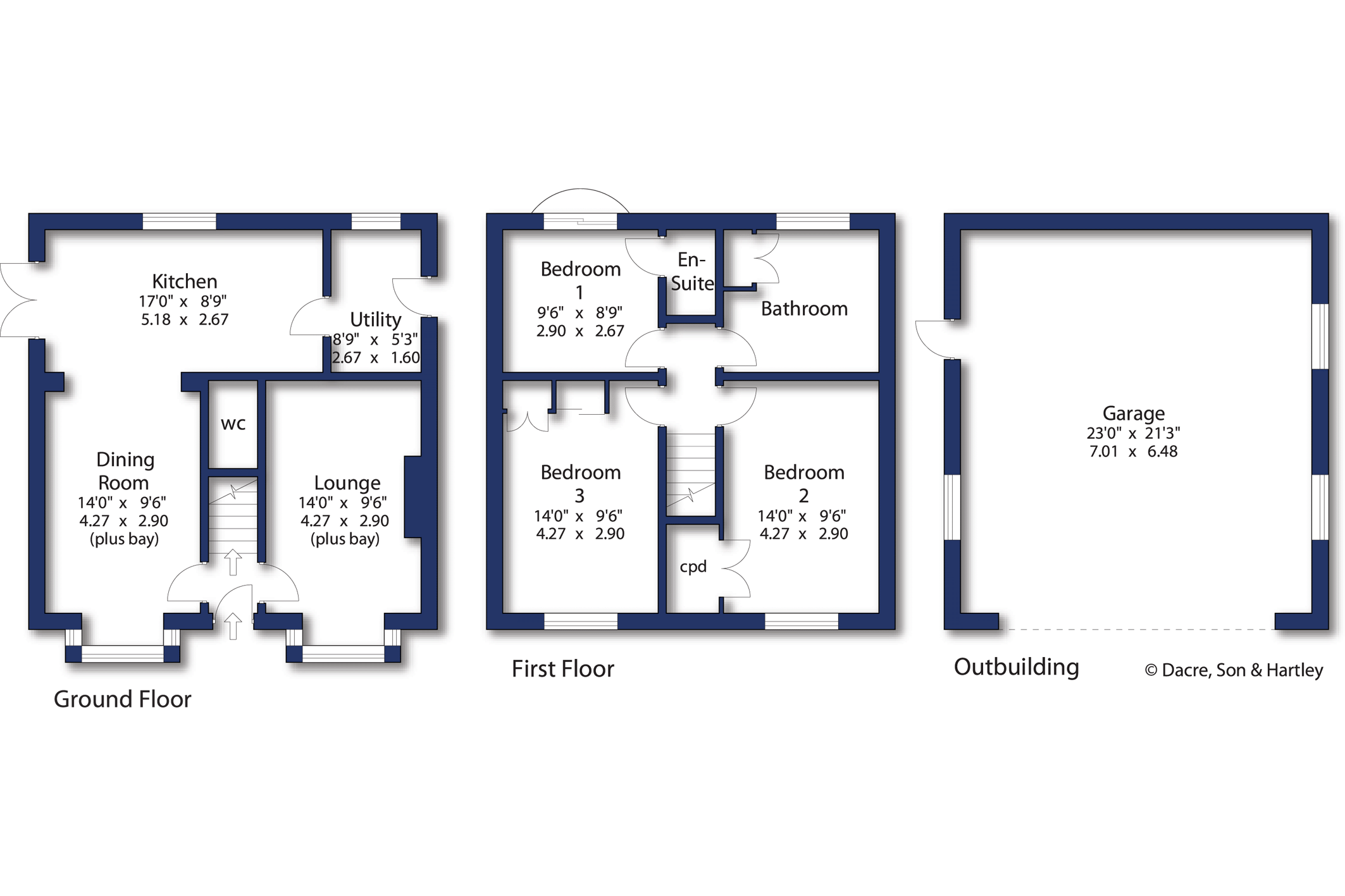 Ripon Road, Kirby Hill, Boroughbridge, York YO51, 3 bedroom detached