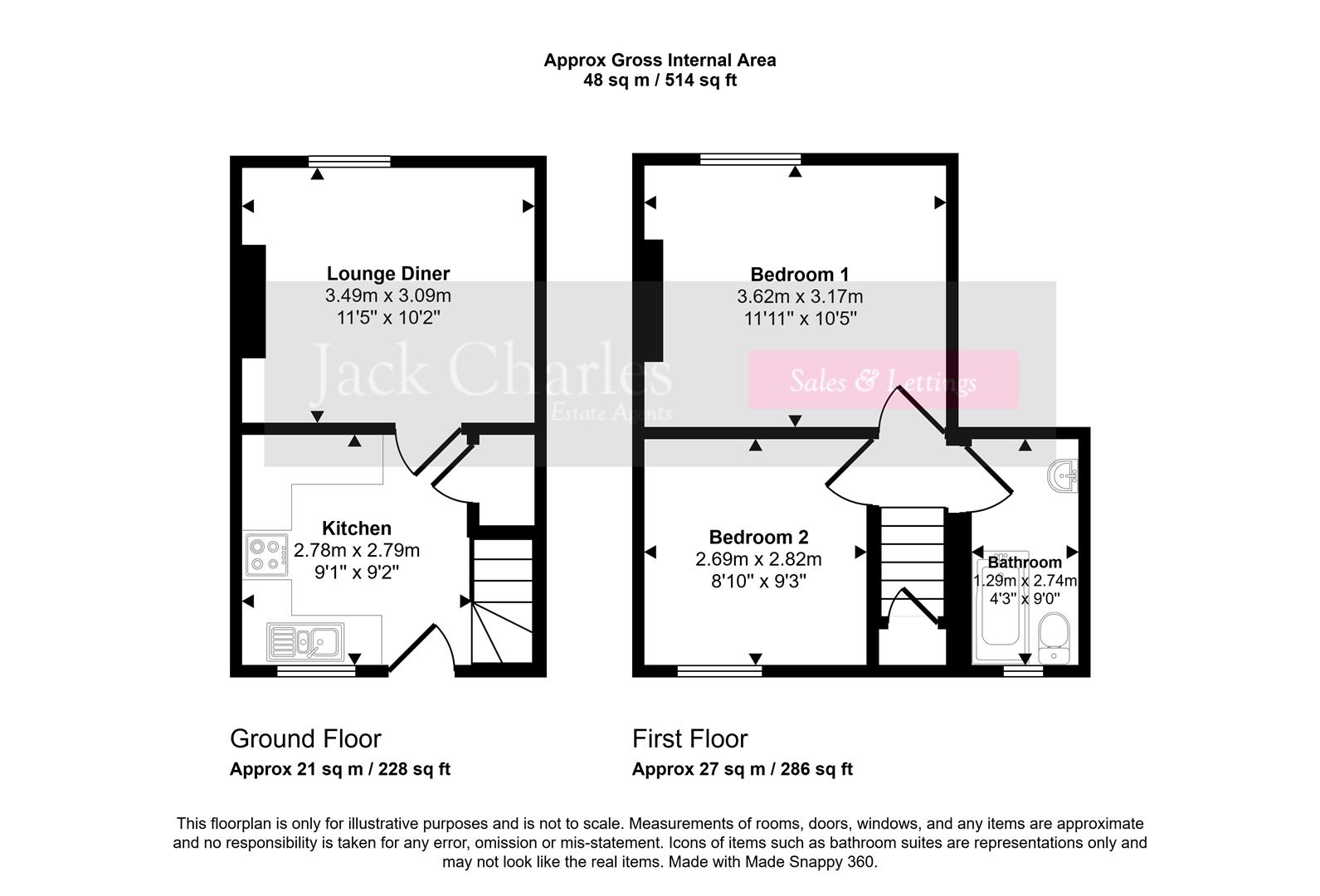 Back Lane, Tonbridge floorplan