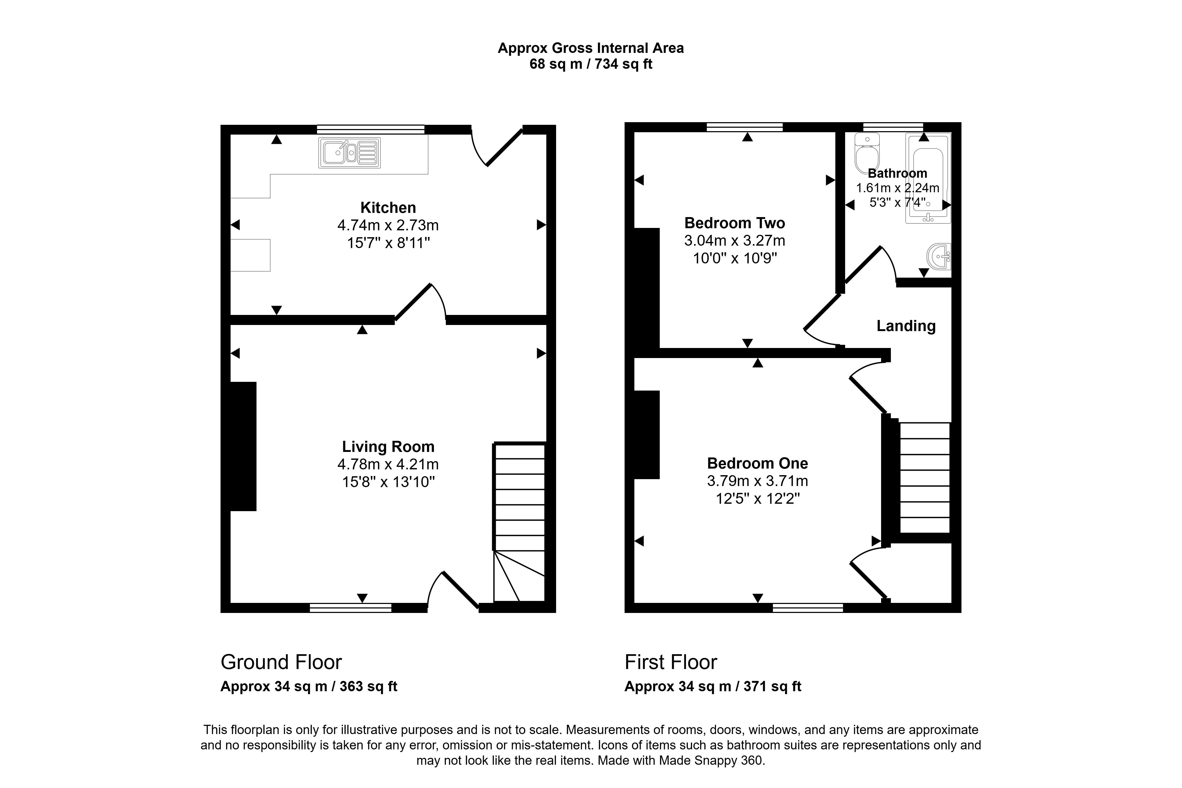 17, Eighth Street, Peterlee floorplan