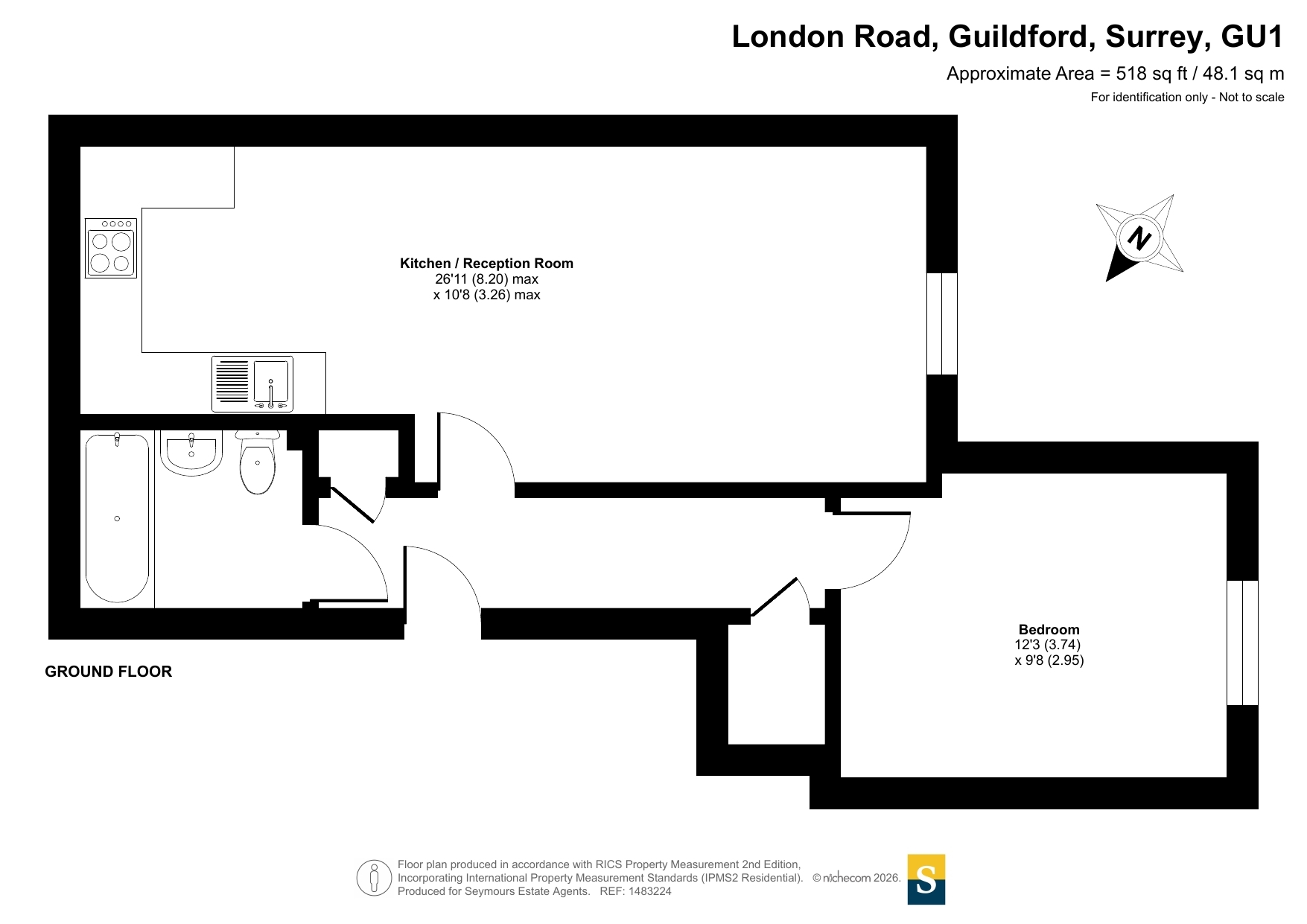 Flat 70, The Cloisters, 83, London Road, Surrey floorplan