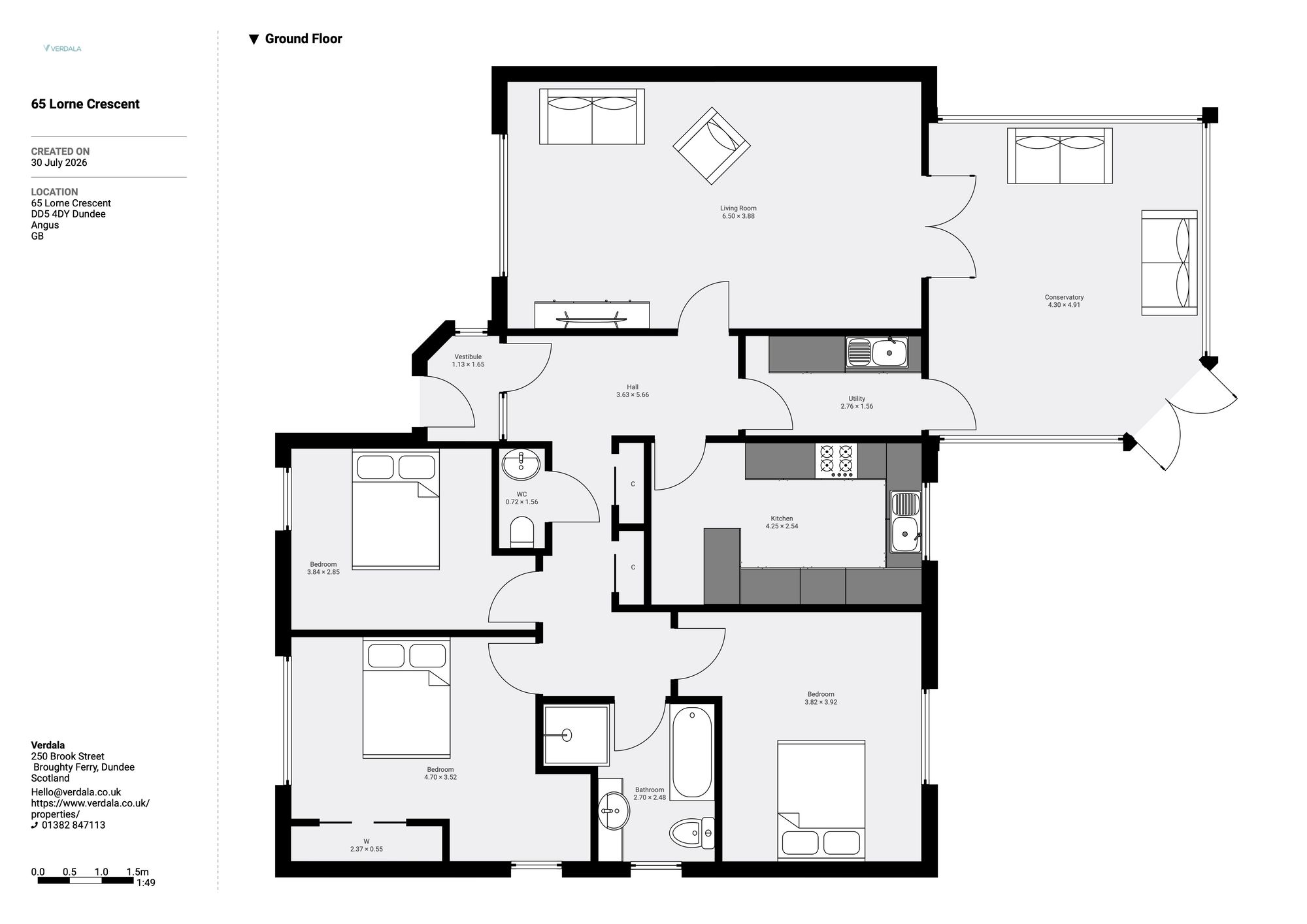 65 Lorne Crescent, Dundee floorplan
