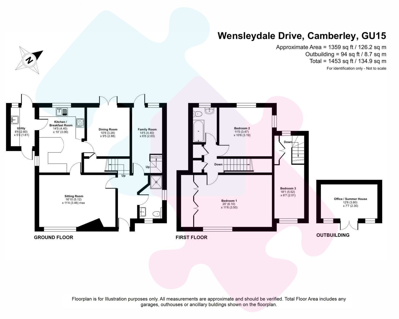 1, Wensleydale Drive, CAMBERLEY floorplan