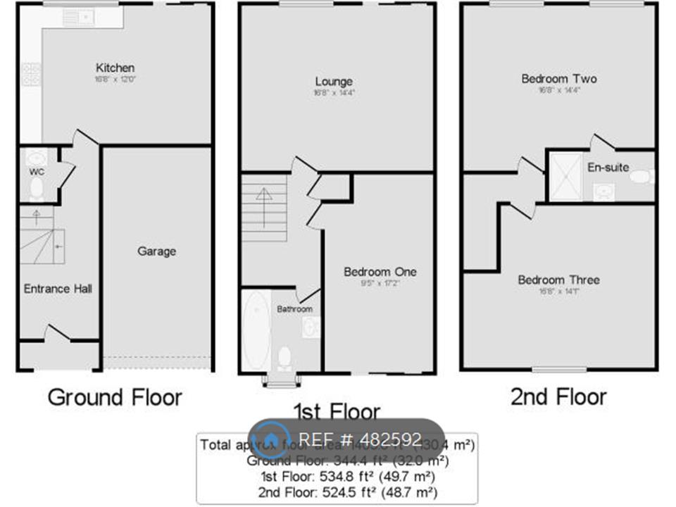 3 Bedrooms Flat to rent in Champion Way, Bedford MK42