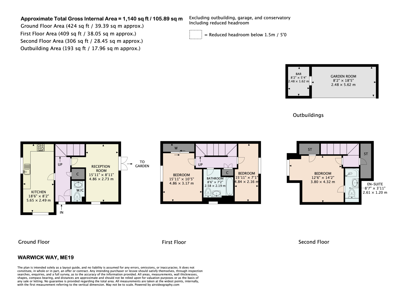 7 Warwick Way, Kings Hill floorplan