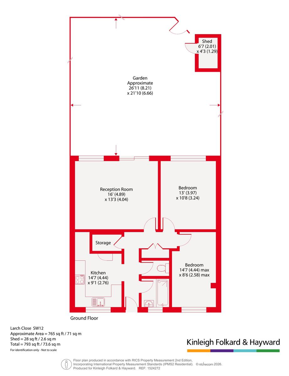 125, Larch Close, London floorplan