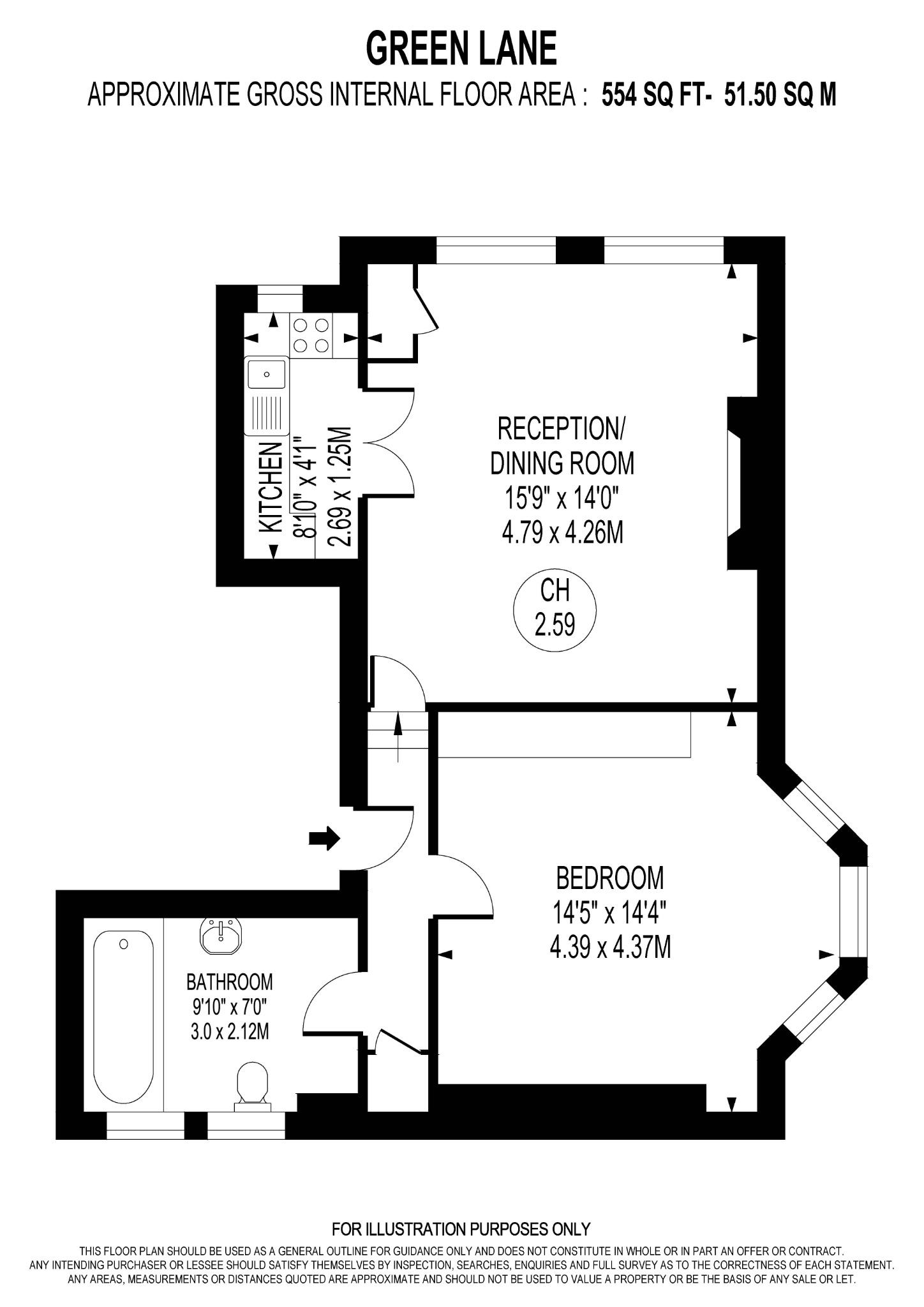 71  Flat 4, Green Lane, Shepperton floorplan