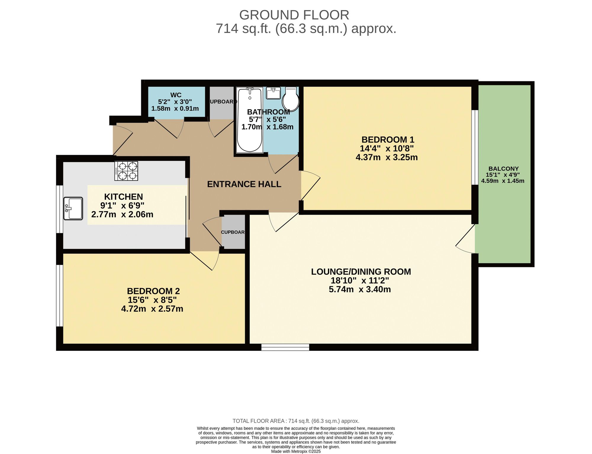 Flat 5, Bourne Pines 44-46 Christchurch Road, Bournemouth floorplan