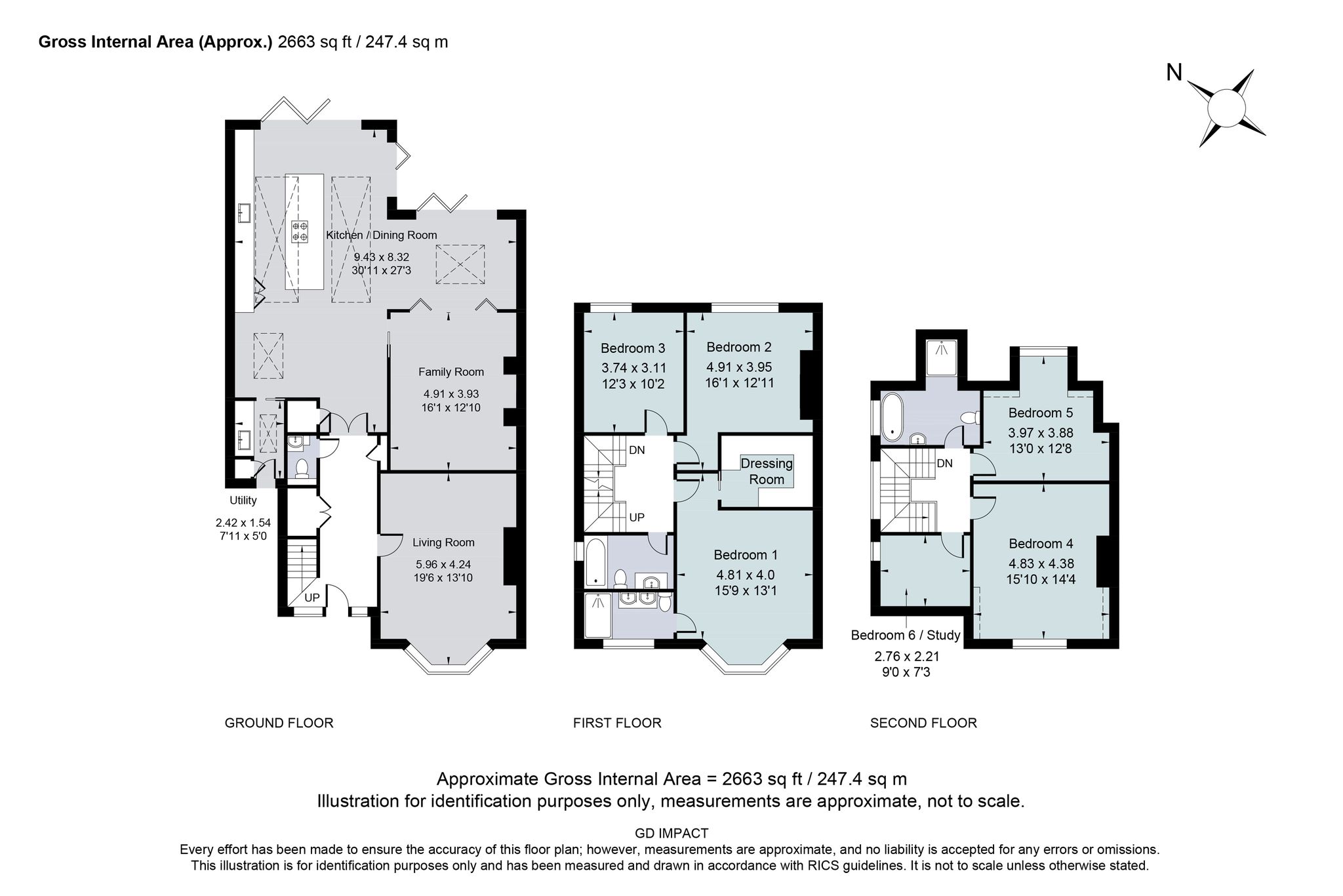 1, Curzon Road, Surrey floorplan