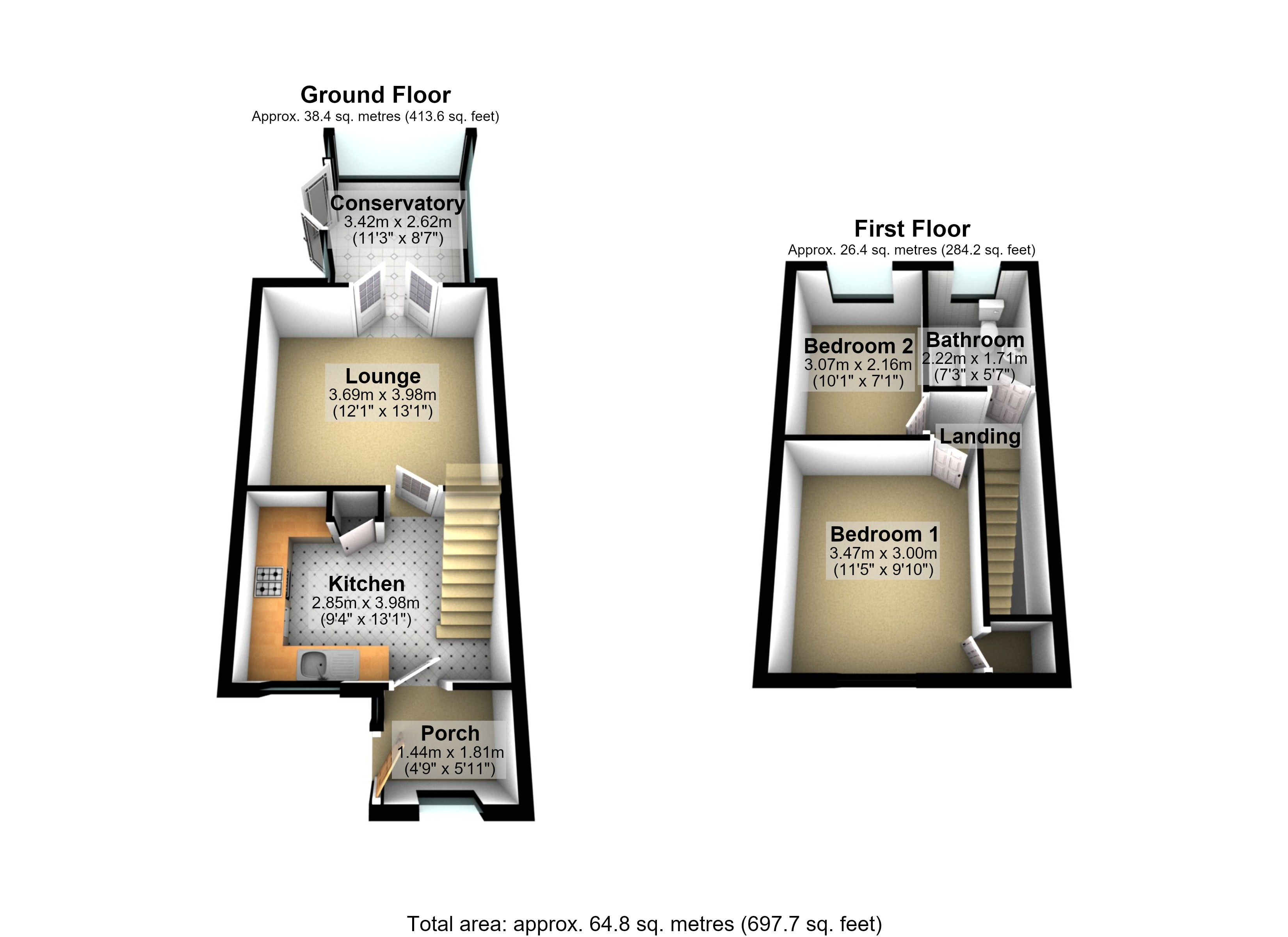 8, Hurn Close, Balham Avenue, Bellfield Avenue, Hull floorplan