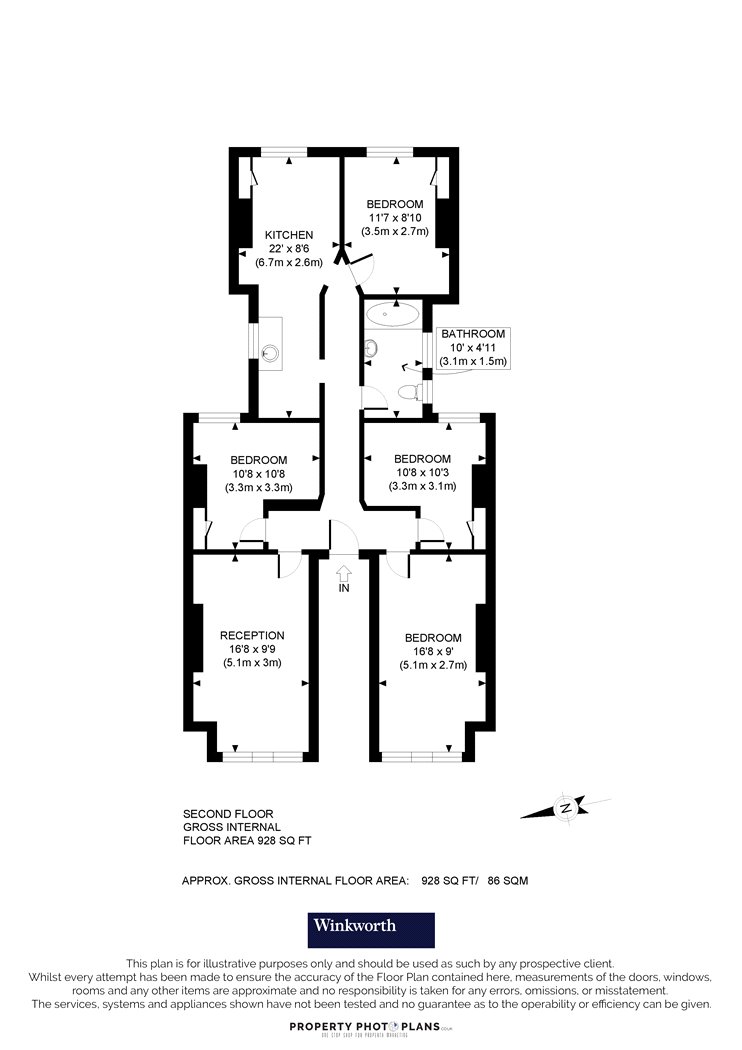 Alexandra Mansions, Shepherds Bush floorplan