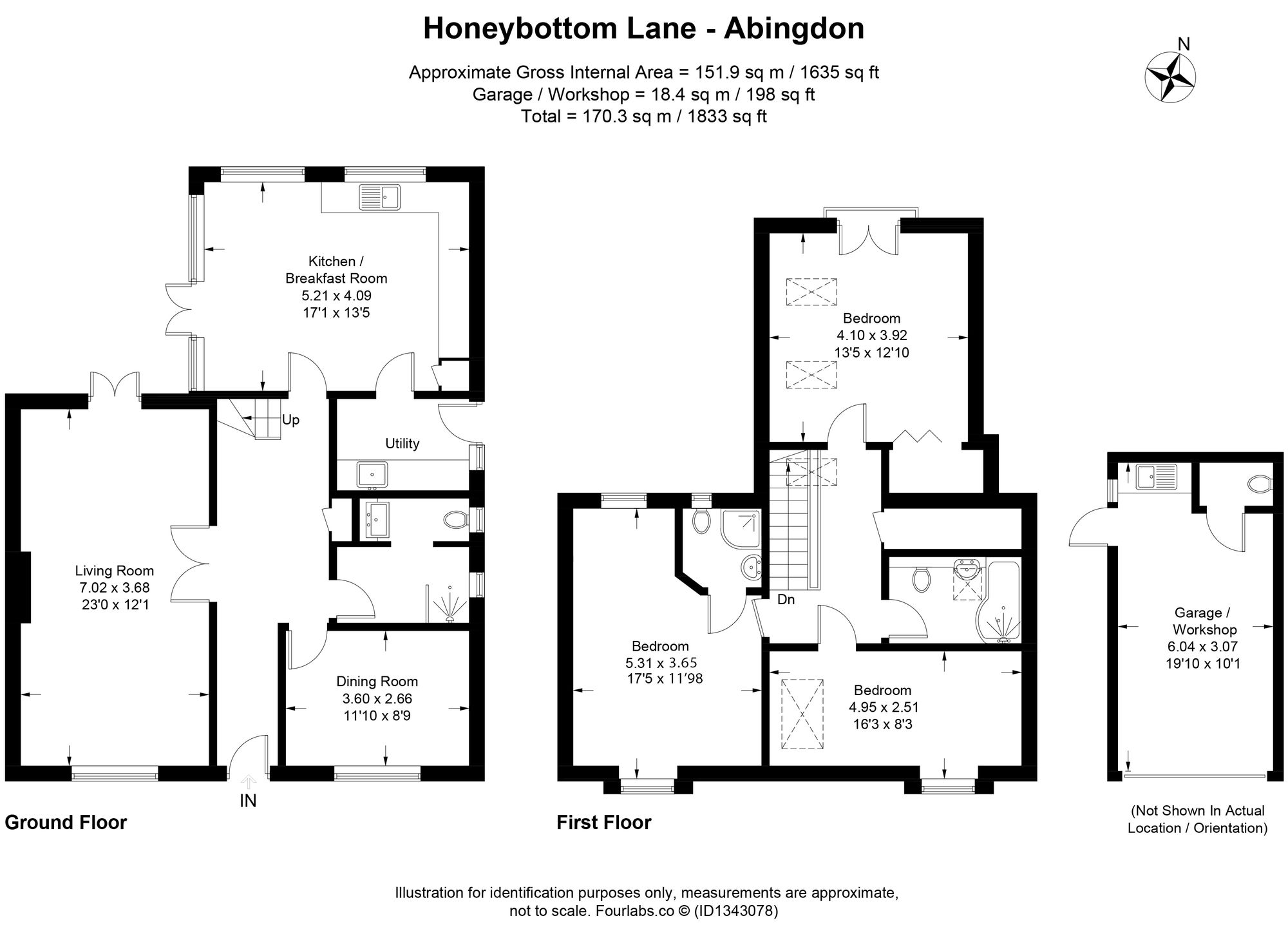 98 Honeybottom Lane, Abingdon floorplan