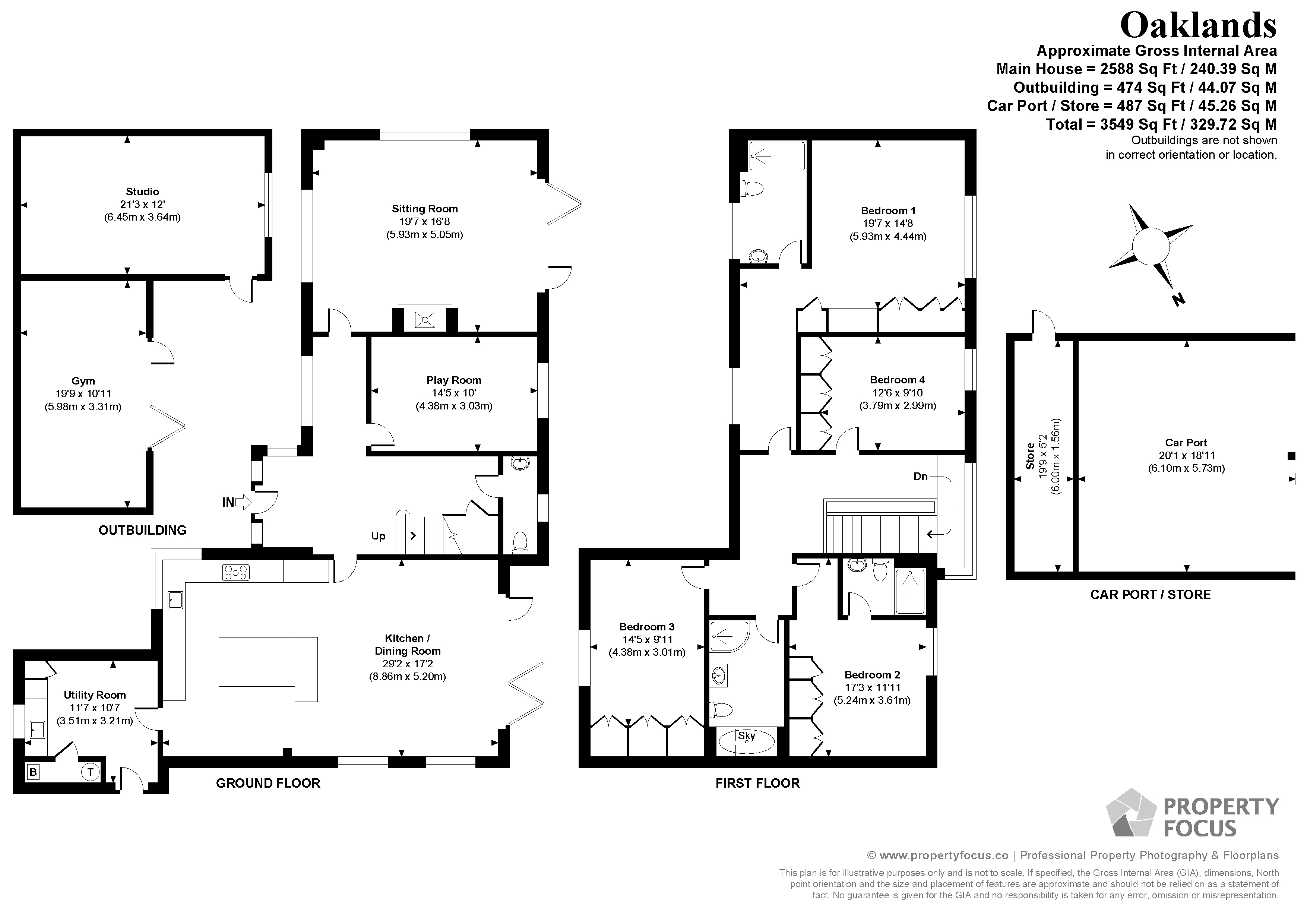 Oaklands,, Houghton, Hampshire floorplan