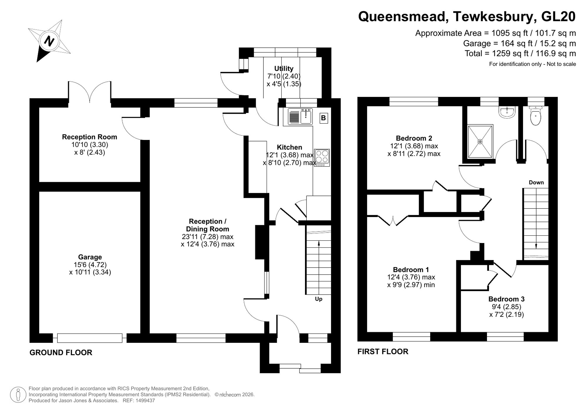 73 Queensmead, Tewkesbury floorplan