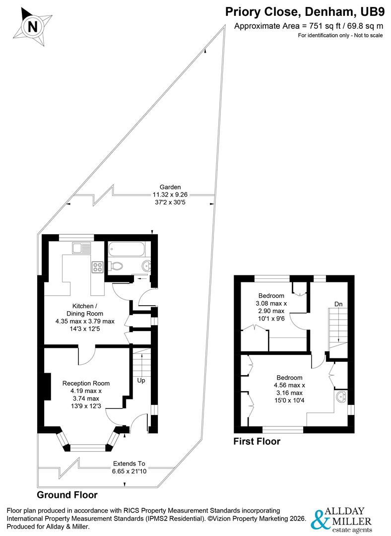 38, Priory Close, Uxbridge floorplan