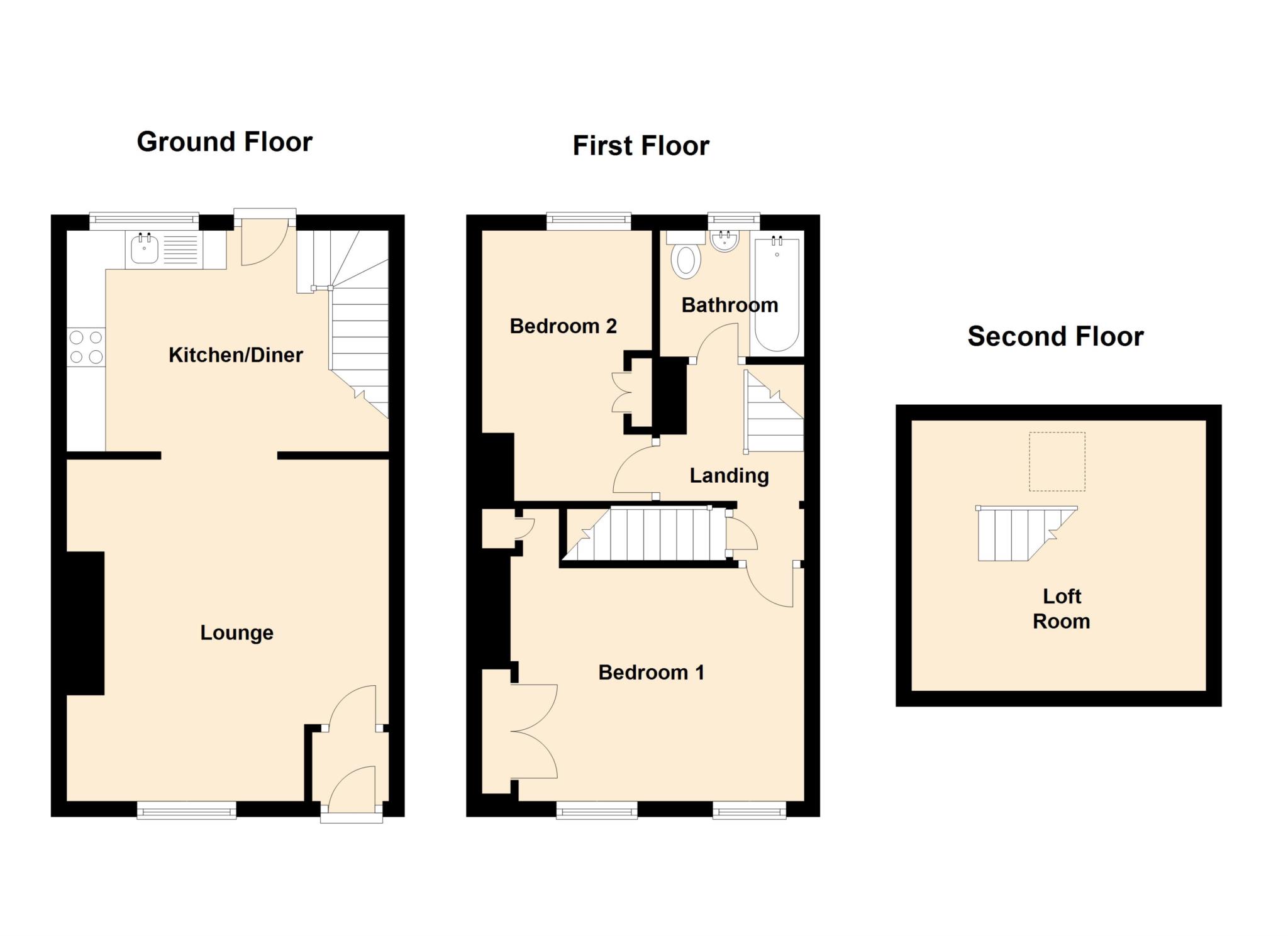 2 Bedrooms Terraced house to rent in Alfred Street, Shaw, Oldham OL2