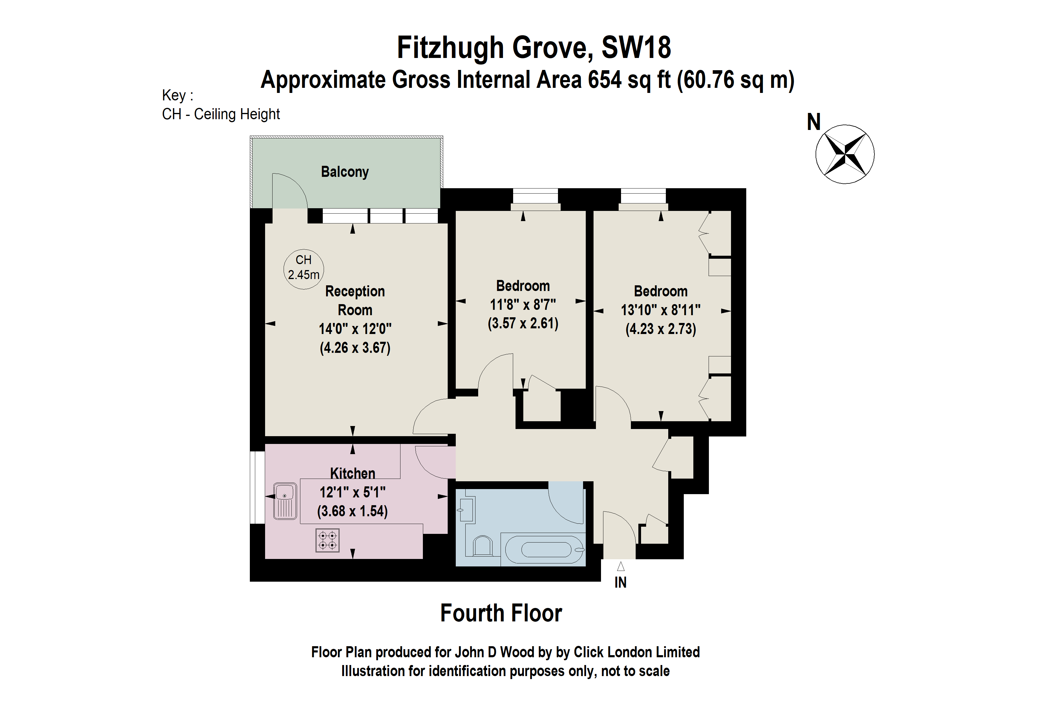 Flat 17,, Gernigan House, Wandsworth floorplan