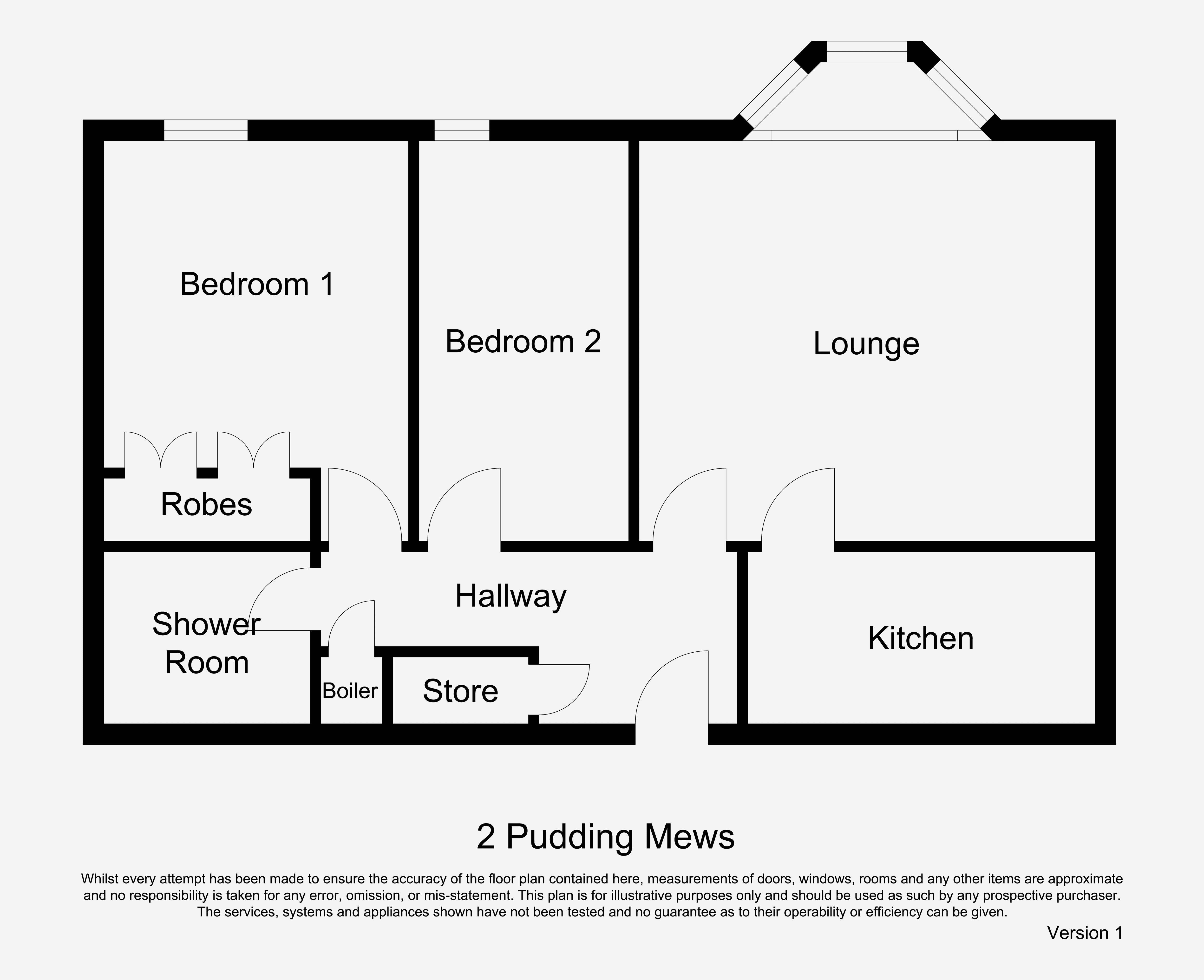 2, Pudding Mews, Hexham floorplan