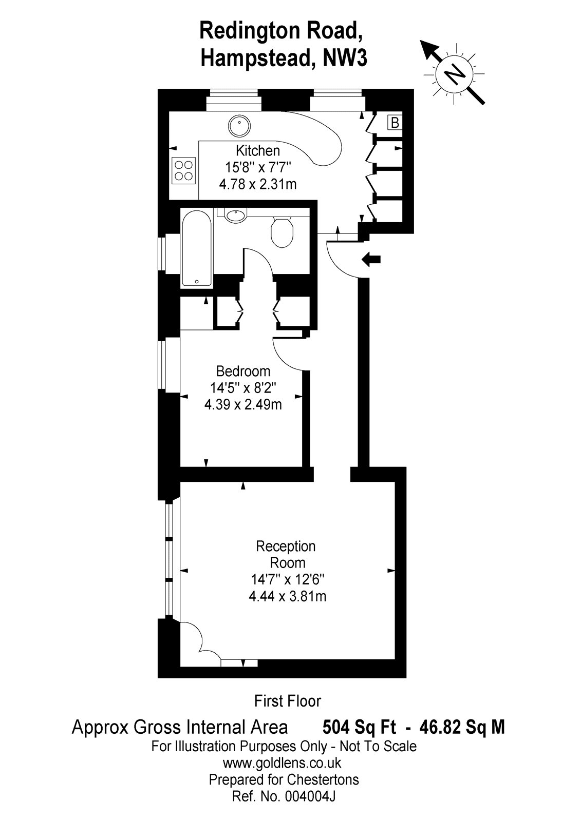 1 Bedrooms Flat to rent in Redington Road, Hampstead, London NW3