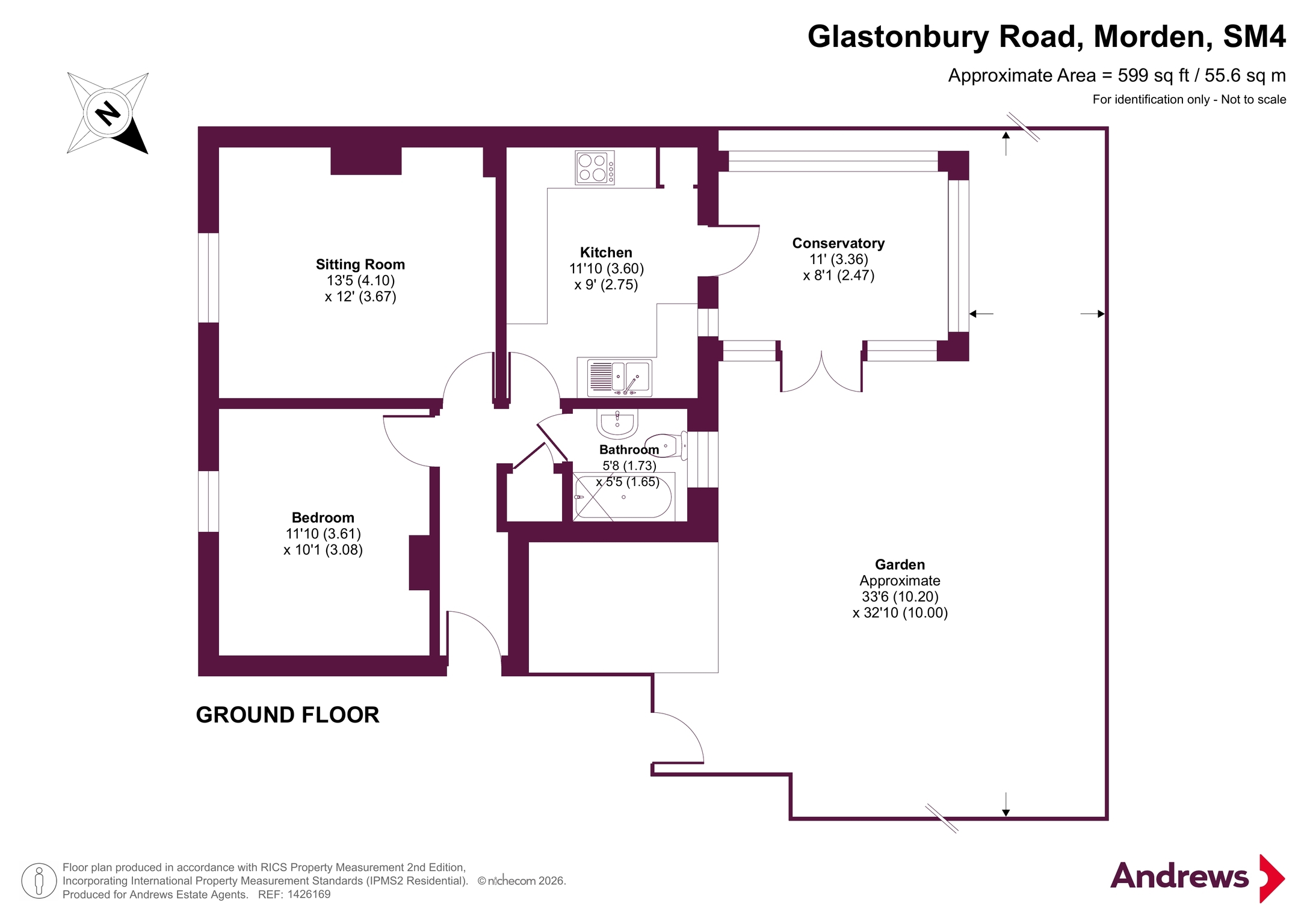 92, Glastonbury Road, Morden floorplan