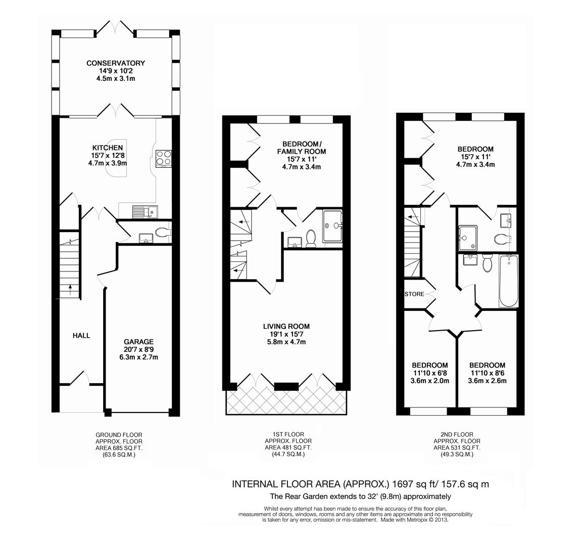 55, Savery Drive, Long Ditton Surbiton floorplan