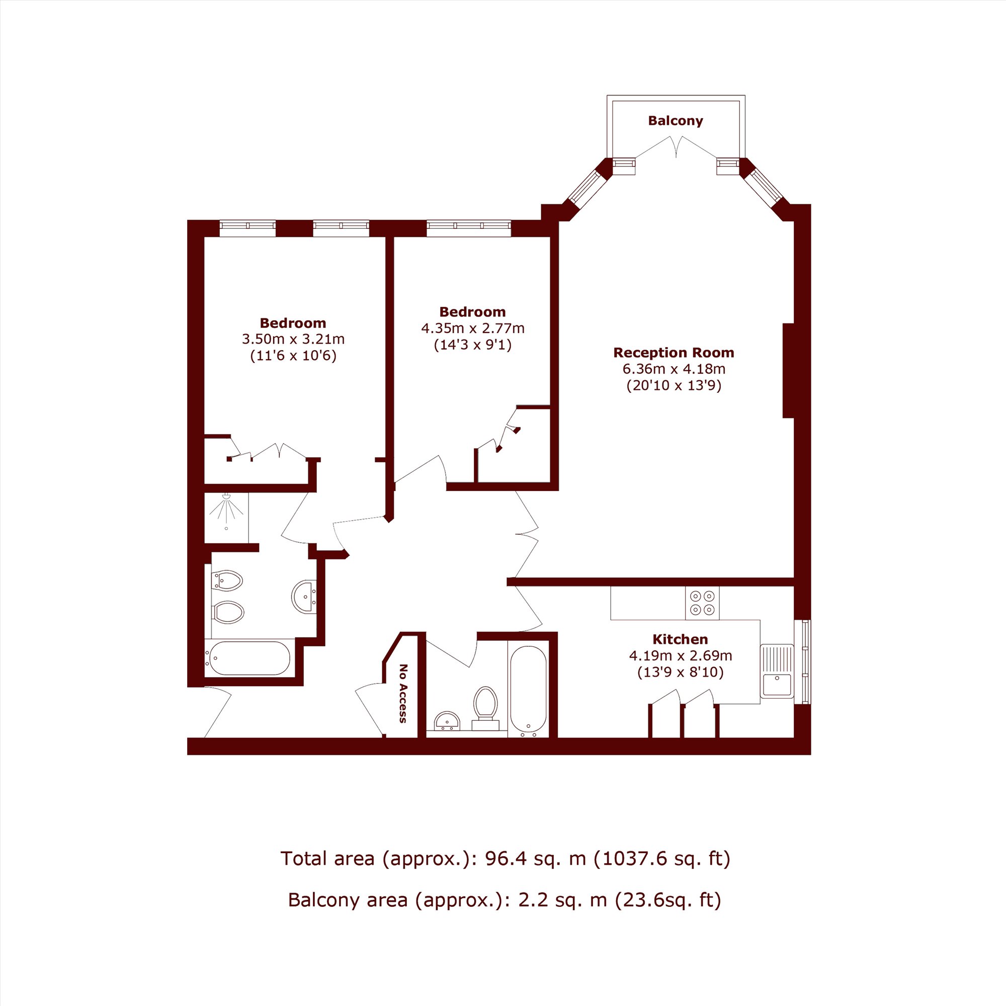 Flat 18, Holly Lodge, 90, Wimbledon Hill Road, London floorplan