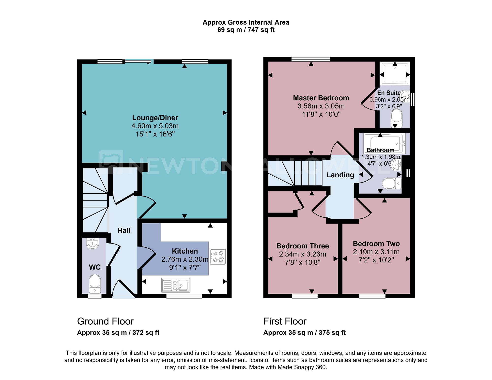 20 Howe Road, Coalville floorplan