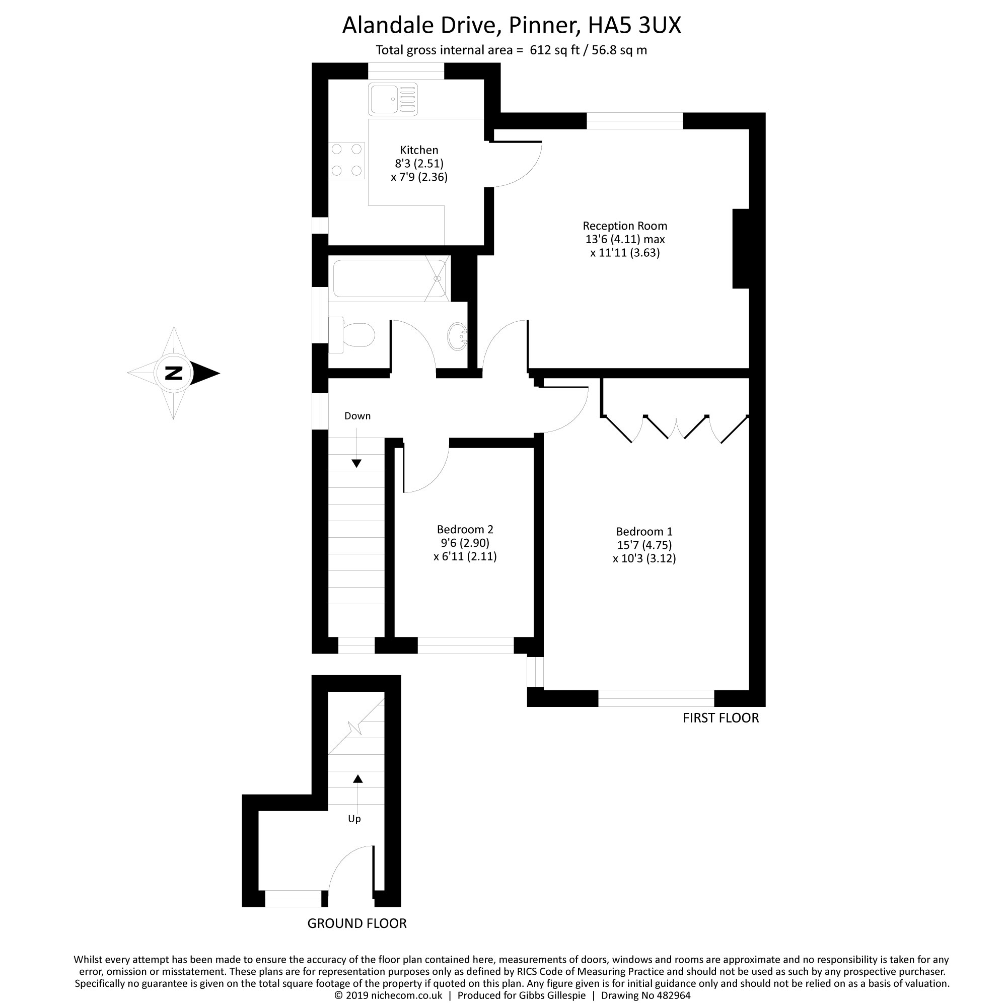 2 Bedrooms Flat for sale in Alandale Drive, Pinner, Middlesex HA5