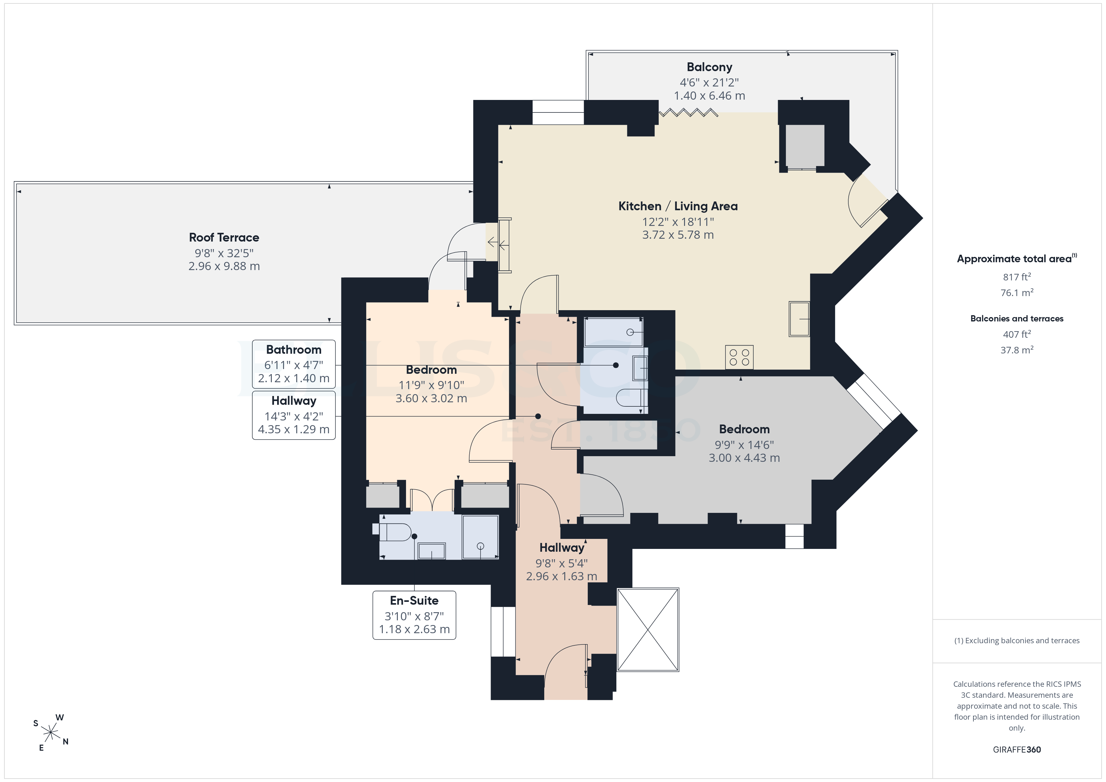 Flat 7, Bailey House, 25, The Slade, Kent floorplan