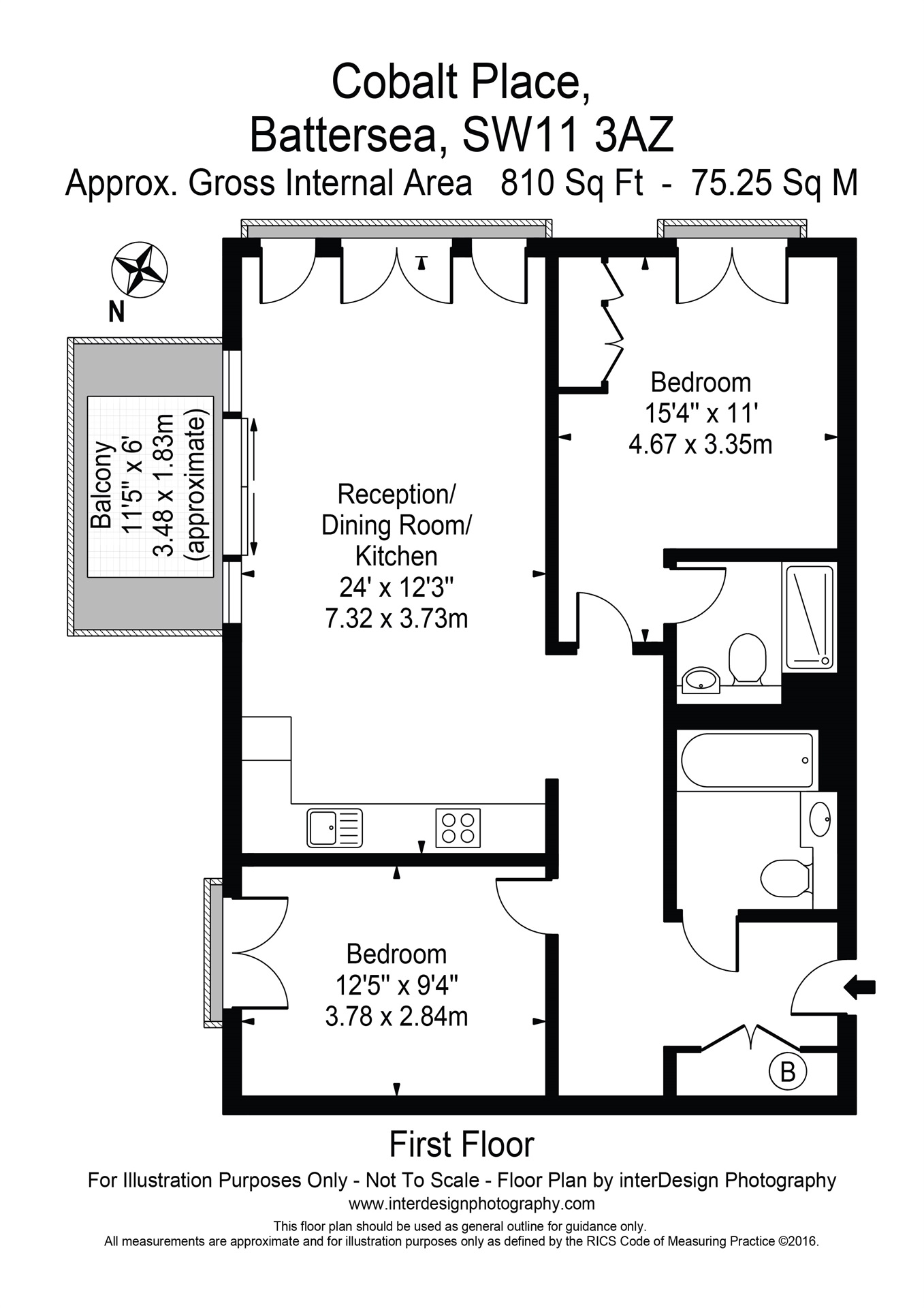 2 Bedrooms Flat for sale in Cobalt Place, Battersea, London SW11
