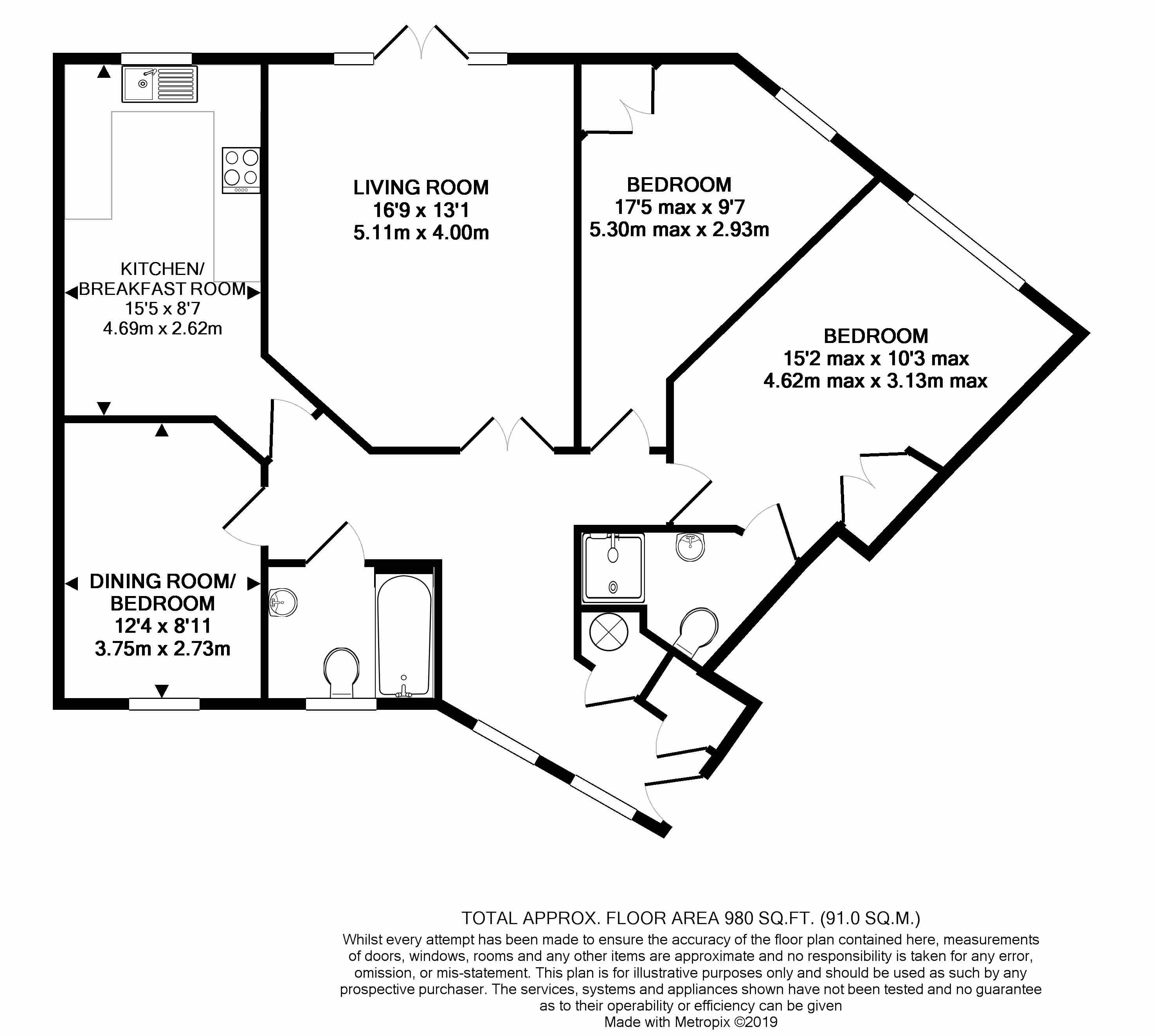 3 Bedrooms Flat for sale in Turners Avenue, Fleet GU51