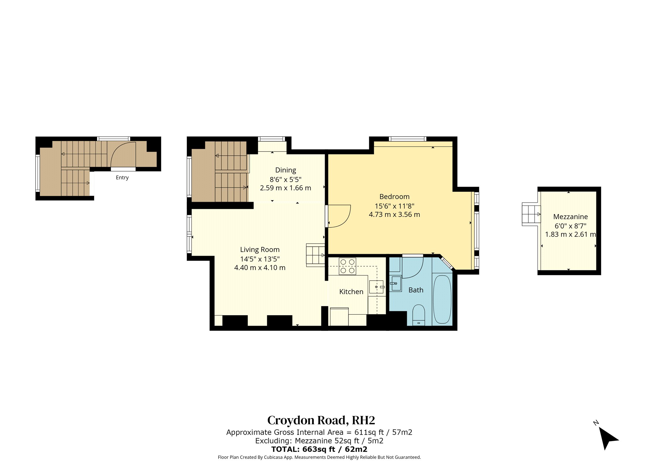 Flat 3, 29, Croydon Road, Surrey floorplan
