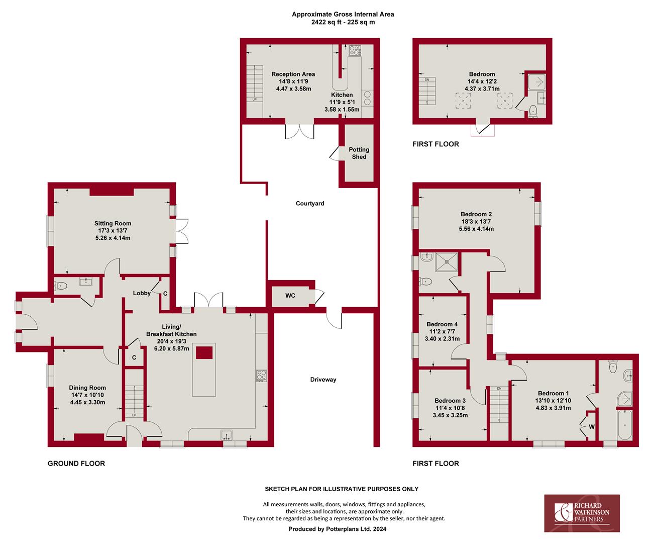 The Old Post Office & Little Barn, 10 Burden Lane, Harby floorplan