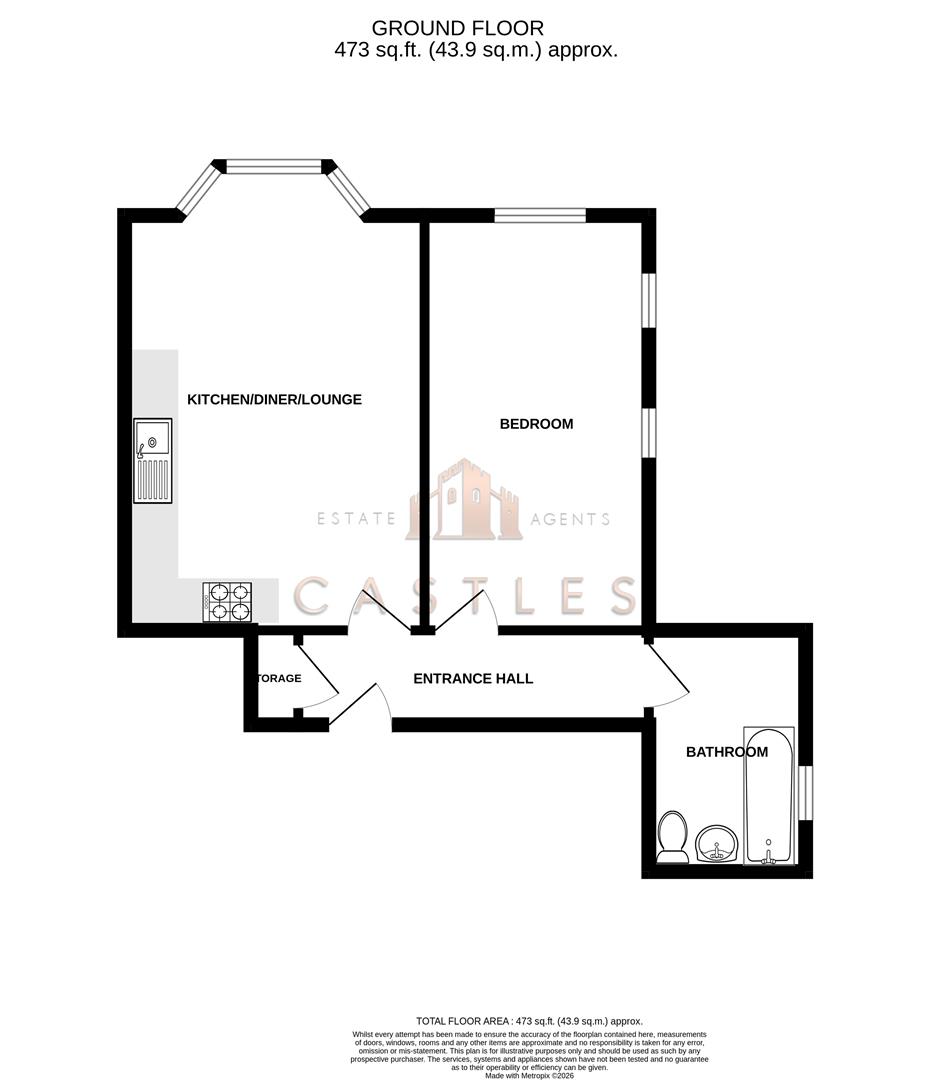 Flat 3 Alexandra Court, Gladys Avenue, Portsmouth floorplan